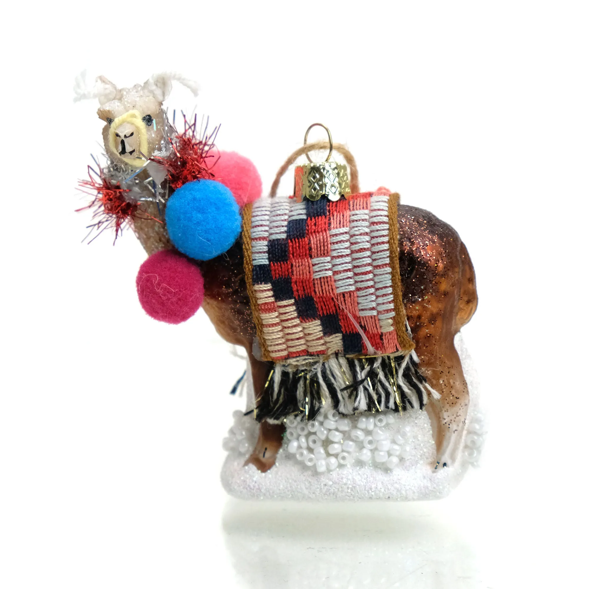 Adorned Llama Glass Ornament - Image 3