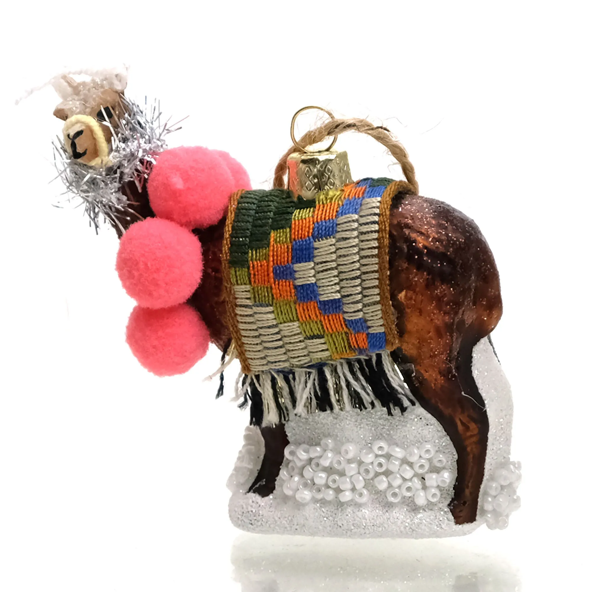 Adorned Llama Glass Ornament - Image 4