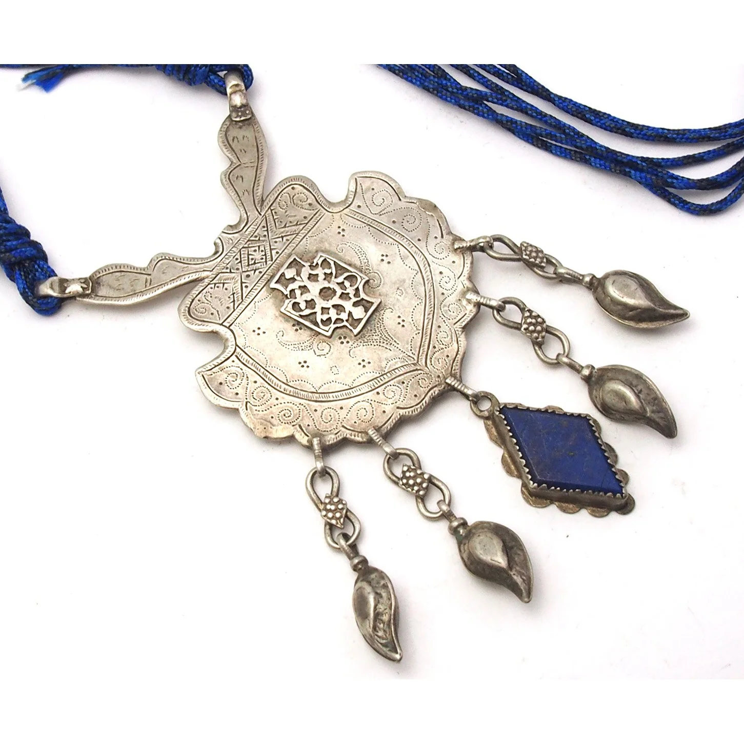 Silver Afghan Dowry Amulet Necklace - Image 2