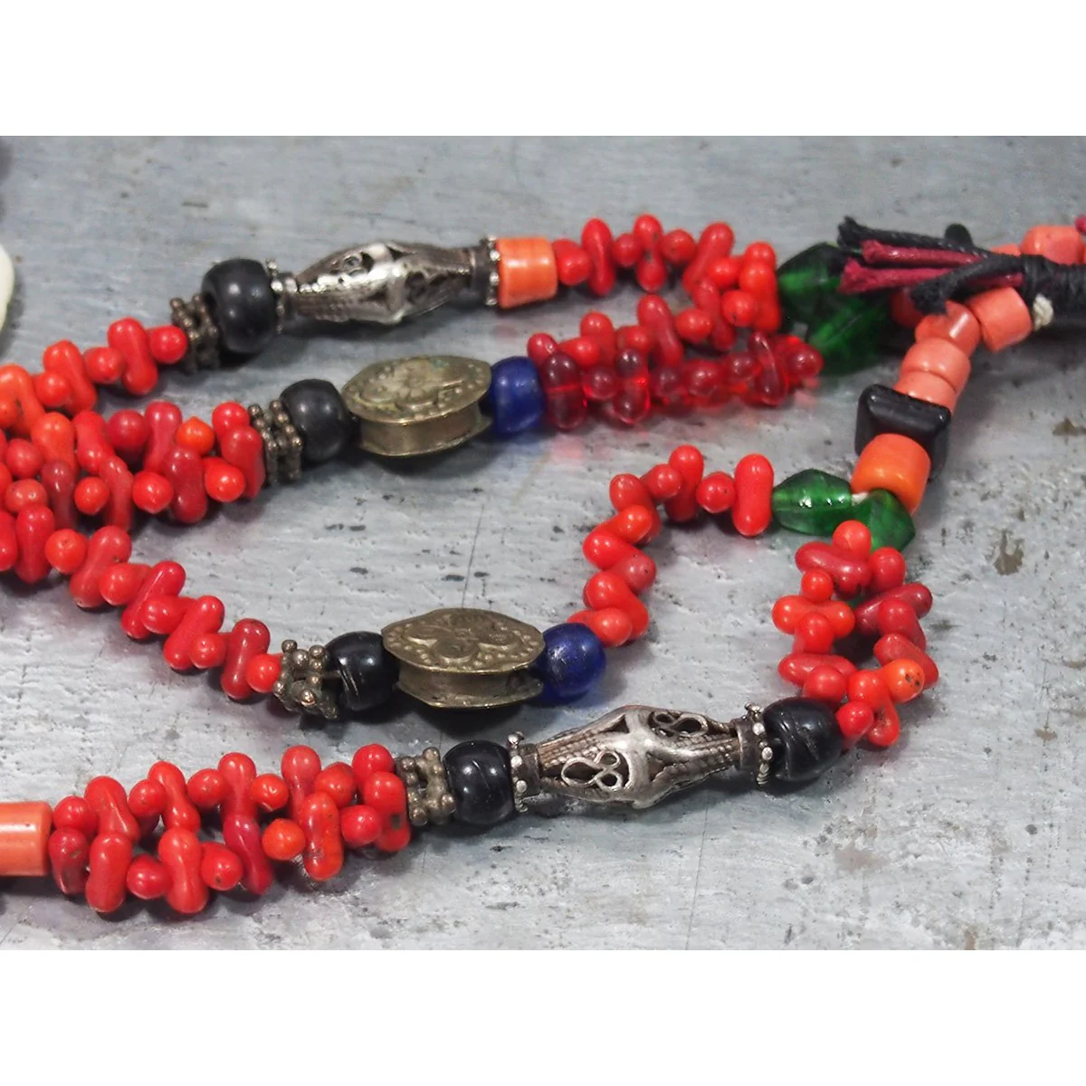 Afghan Dowry Necklace with 80% Kazakh Silver Beads, C - Image 5
