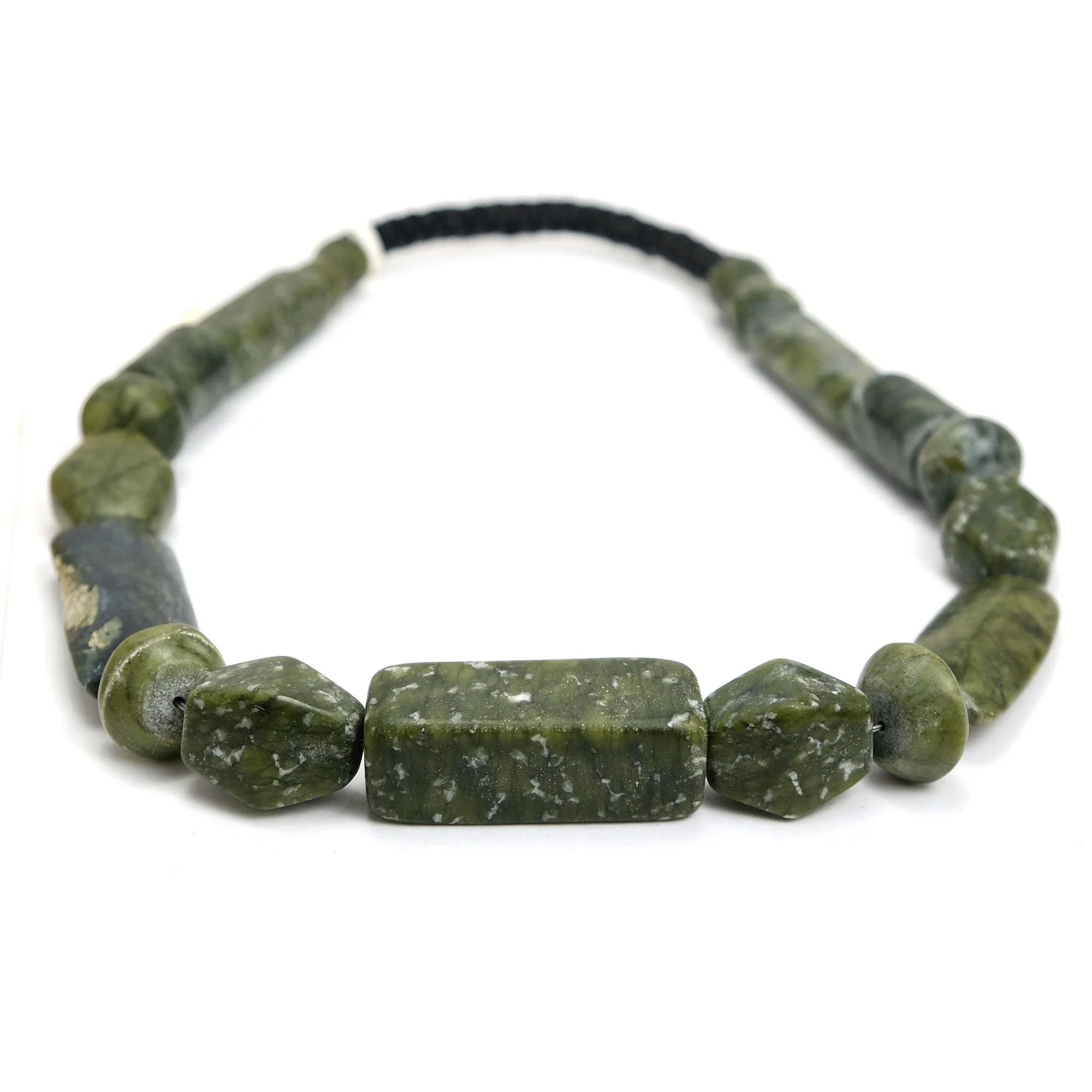 Afghan Jade Bowenite Necklace Hand Carved in Pre-Columbian Style #2 - Image 2