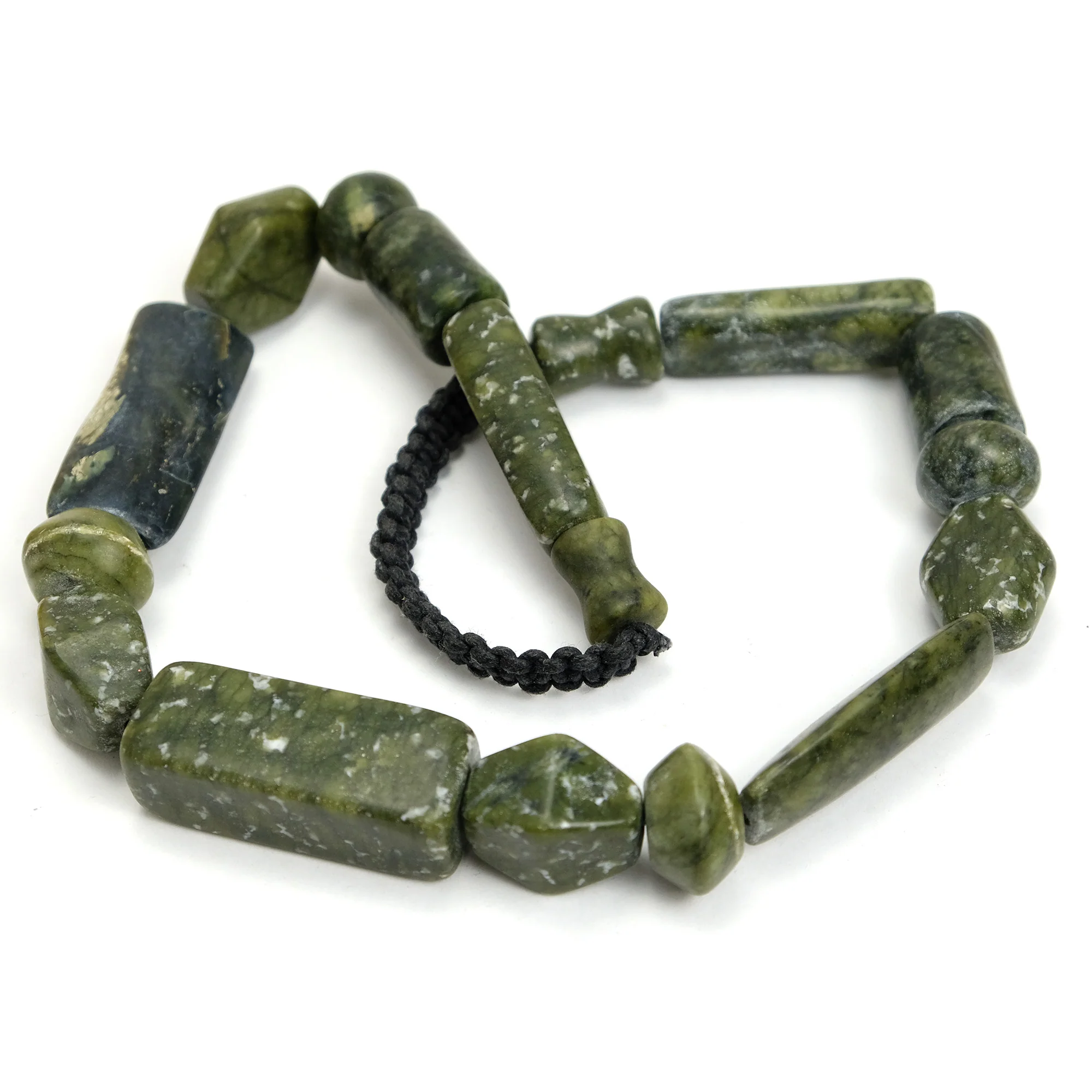 Afghan Jade Bowenite Necklace Hand Carved in Pre-Columbian Style #2 - Image 3