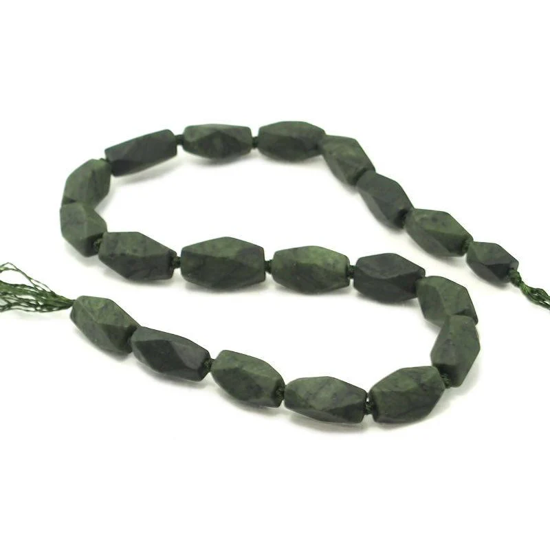 Afghan Jade Matte Cubes, (Medium Size) Strand - Image 2