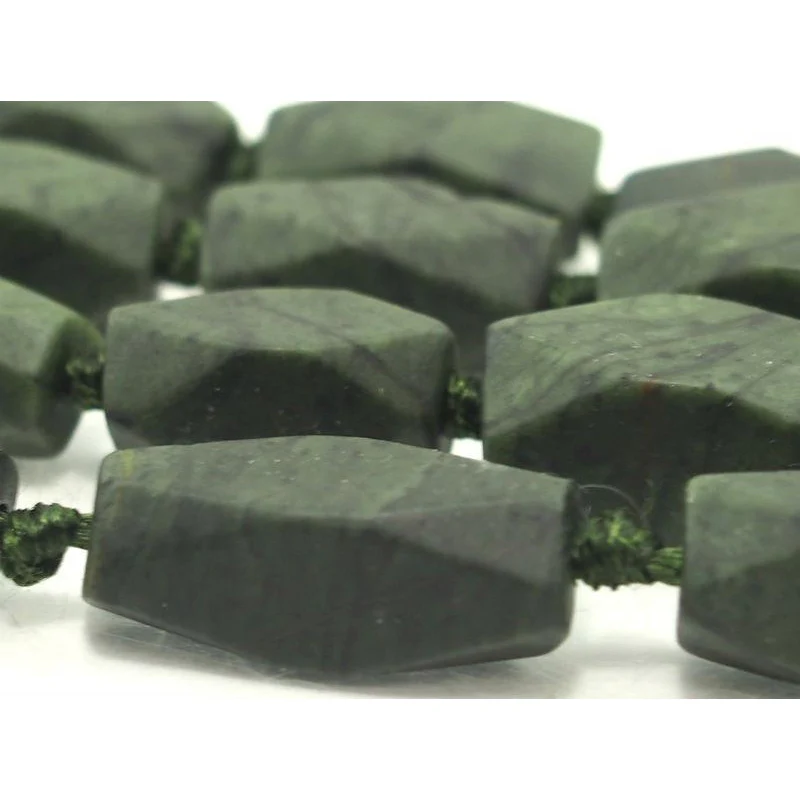 Afghan Jade Matte Cubes, (Medium Size) Strand - Image 4