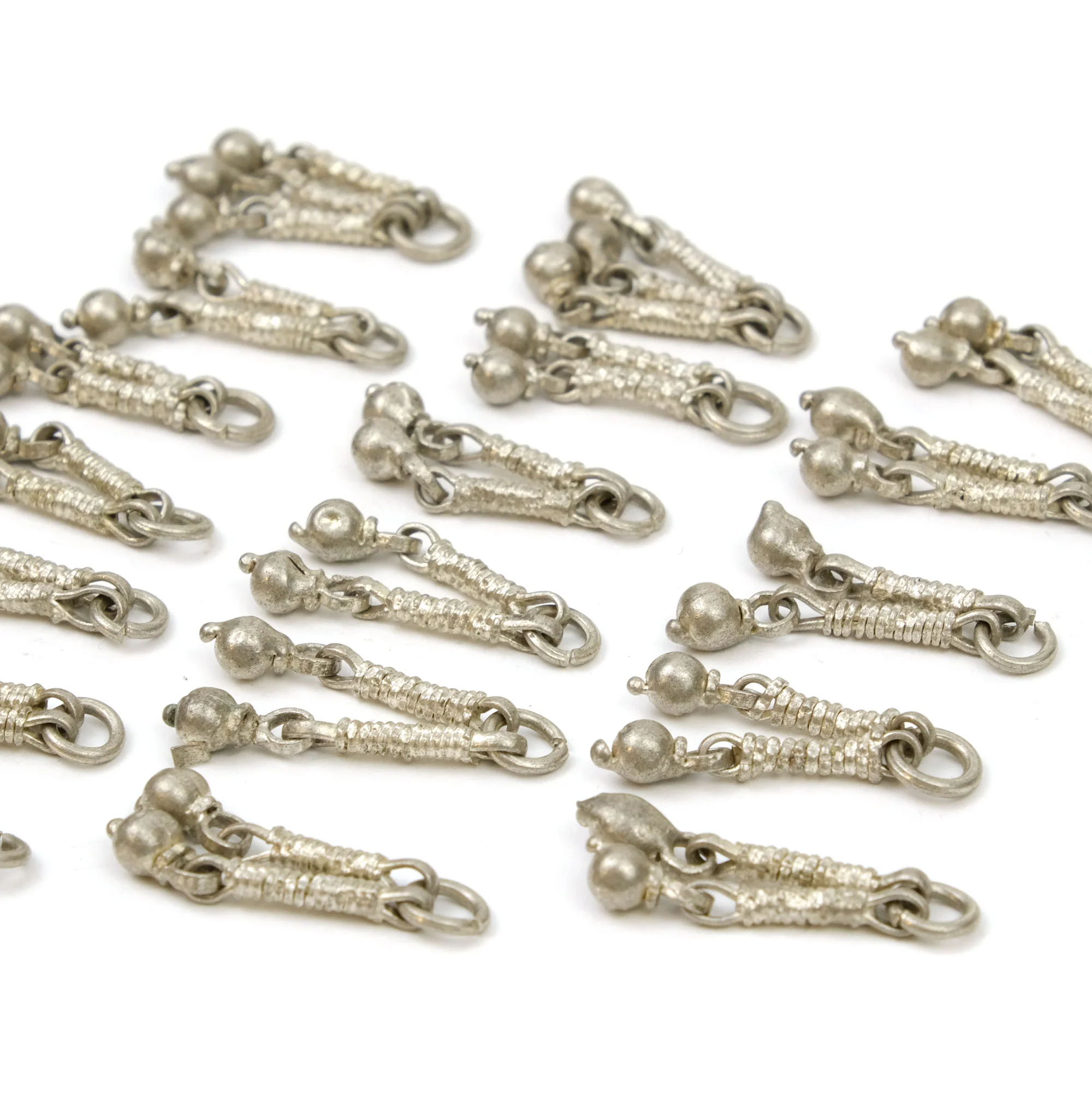 Afghan Tribal High Silver Content Heirloom Dowry Bead Dangles - Image 2
