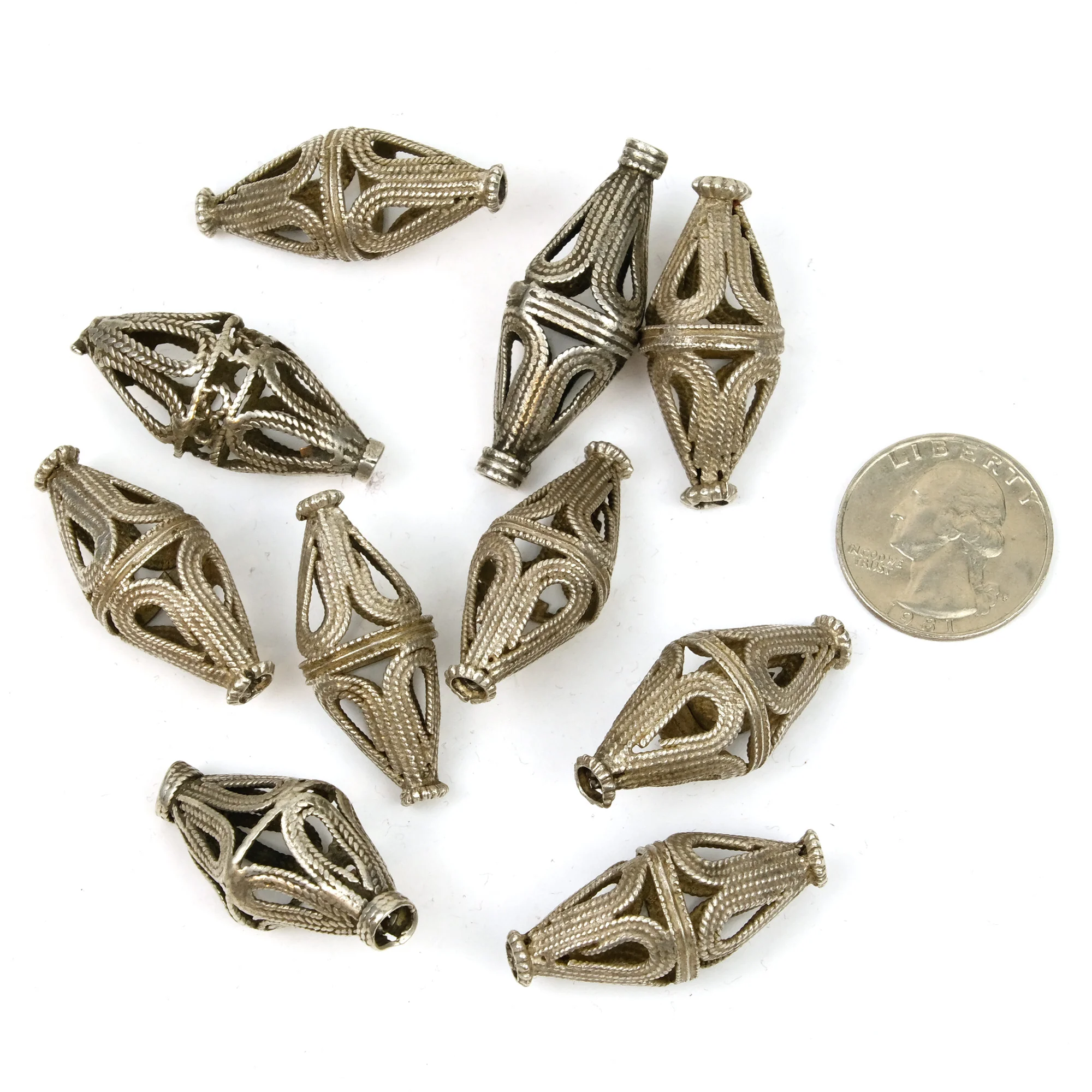 Afghan Tribal High Silver Content Heirloom Dowry Beads LOT 1 - Image 3