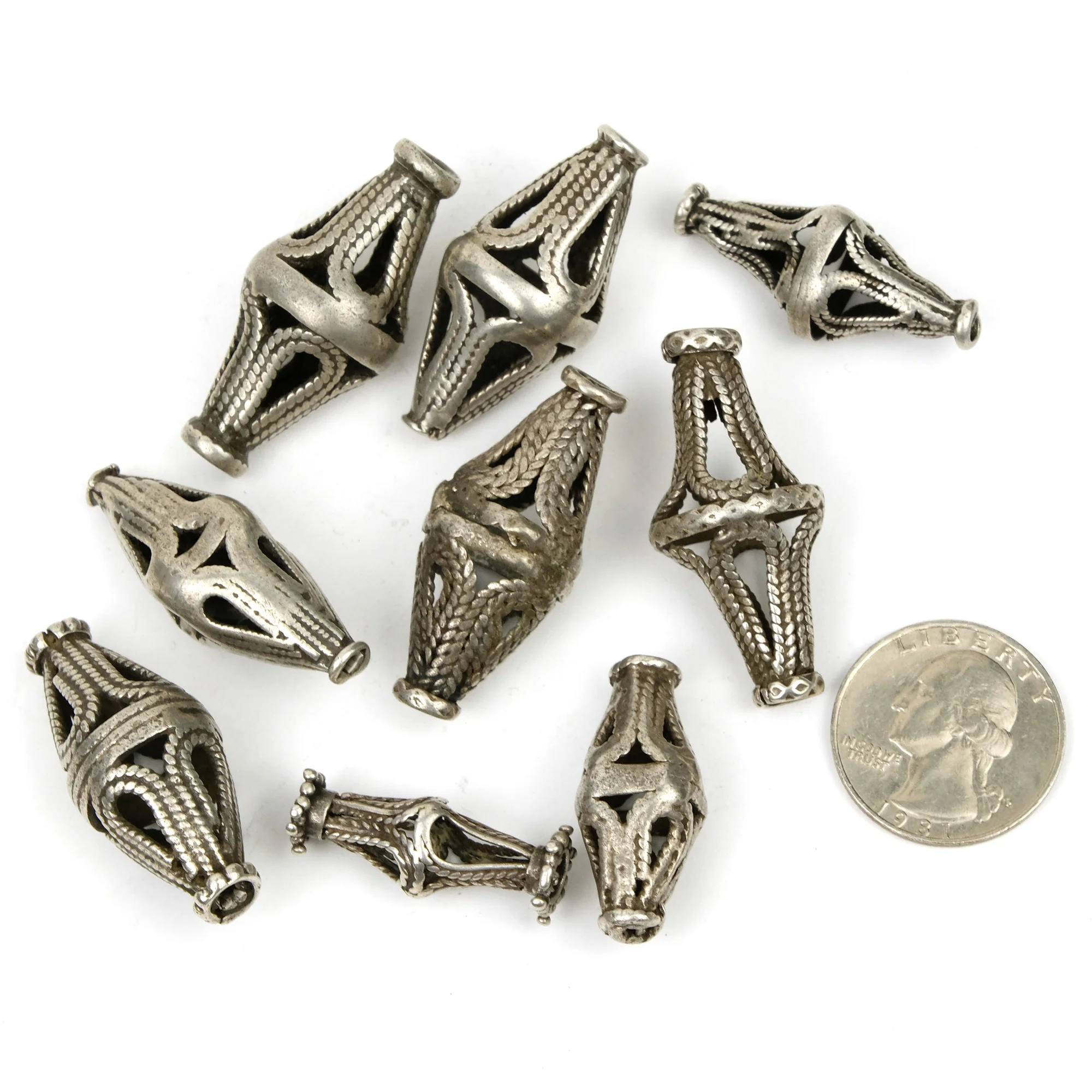 Afghan Tribal High Silver Content Heirloom Dowry Beads LOT 3 - Image 3