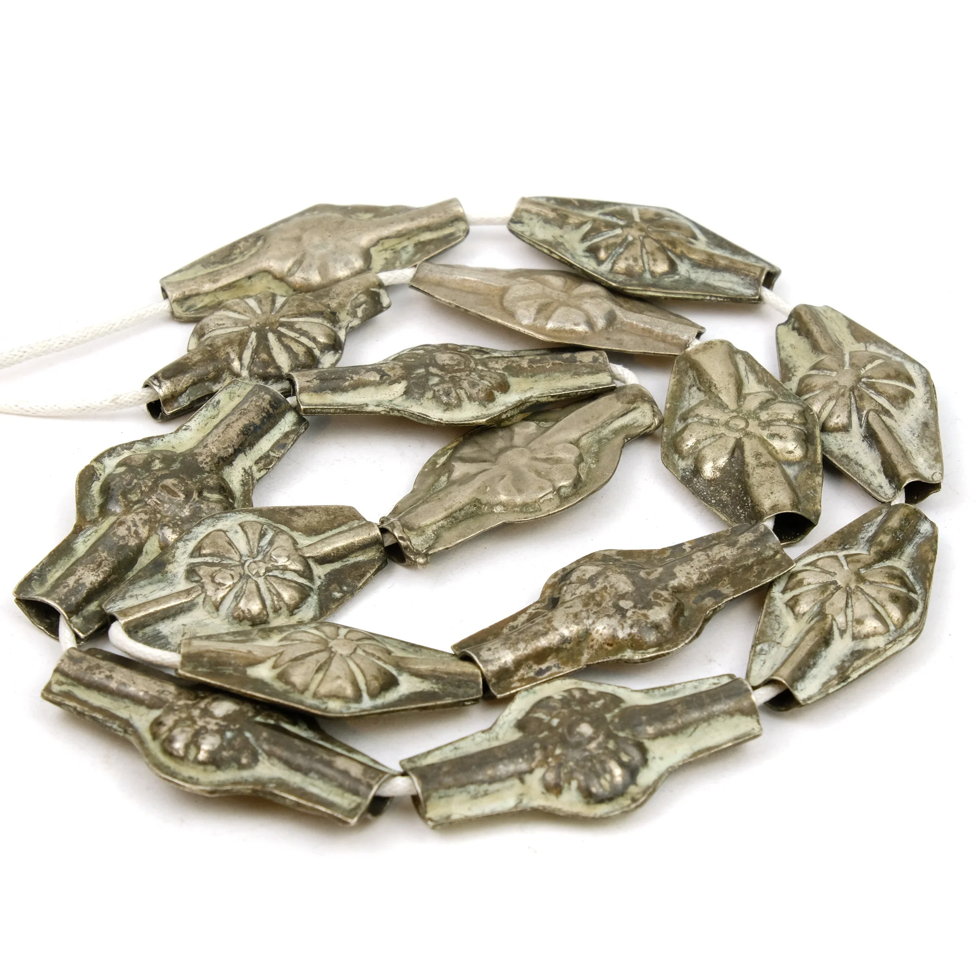 Afghan Tribal High Silver Content Heirloom Dowry Beads Necklace - Image 2