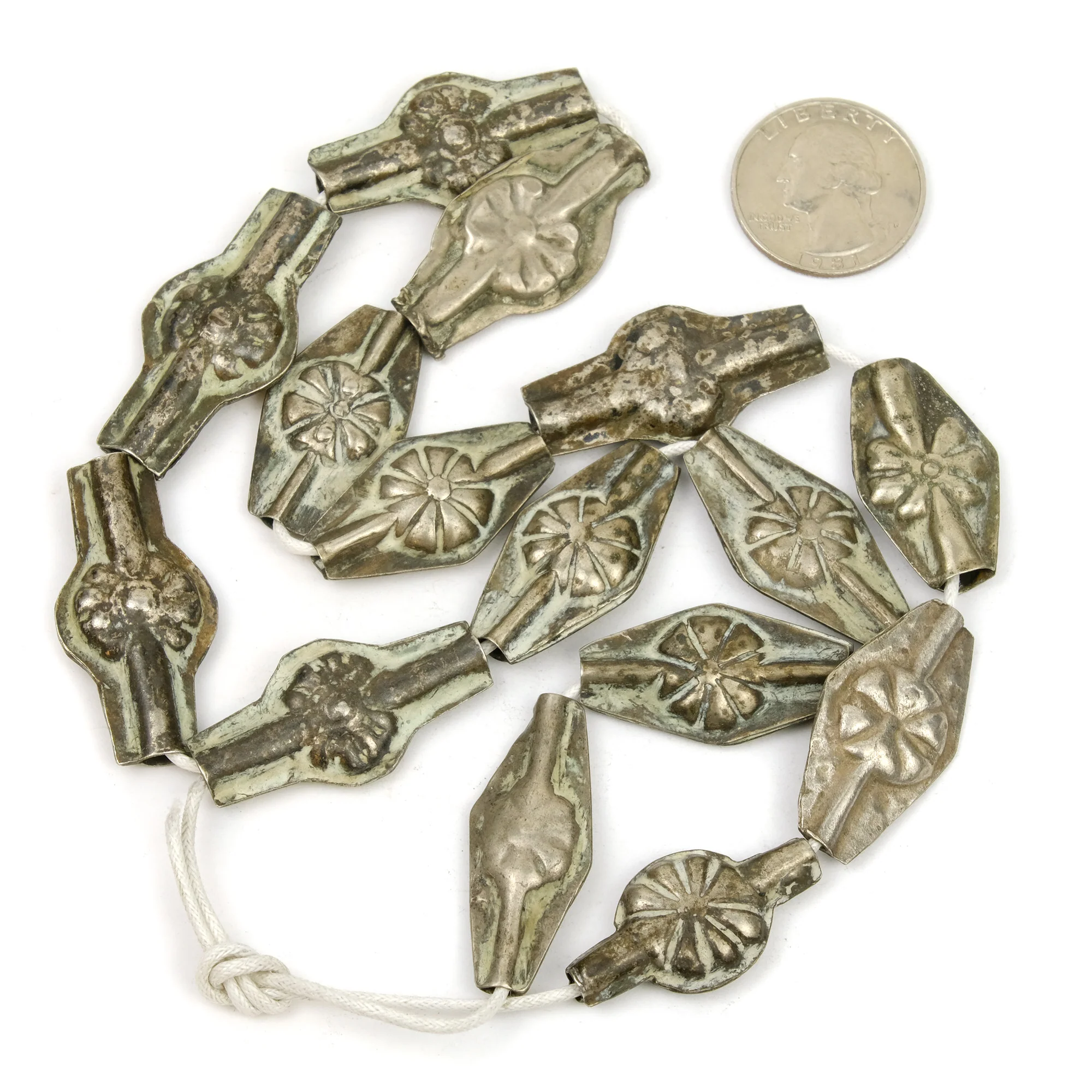 Afghan Tribal High Silver Content Heirloom Dowry Beads Necklace - Image 3