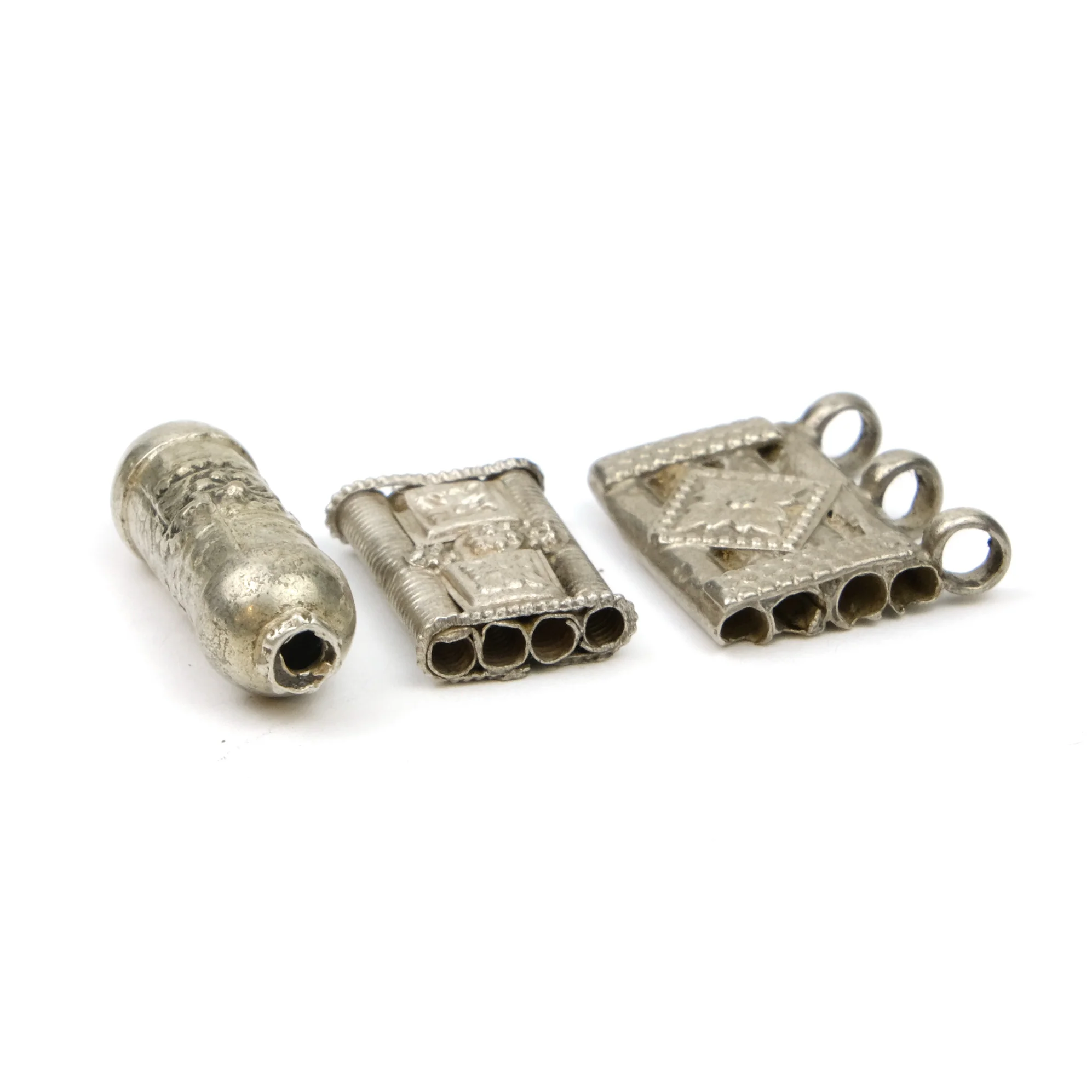 Afghan Tribal High Silver Content Heirloom Dowry Beads Small Size LOT 9 - Image 2