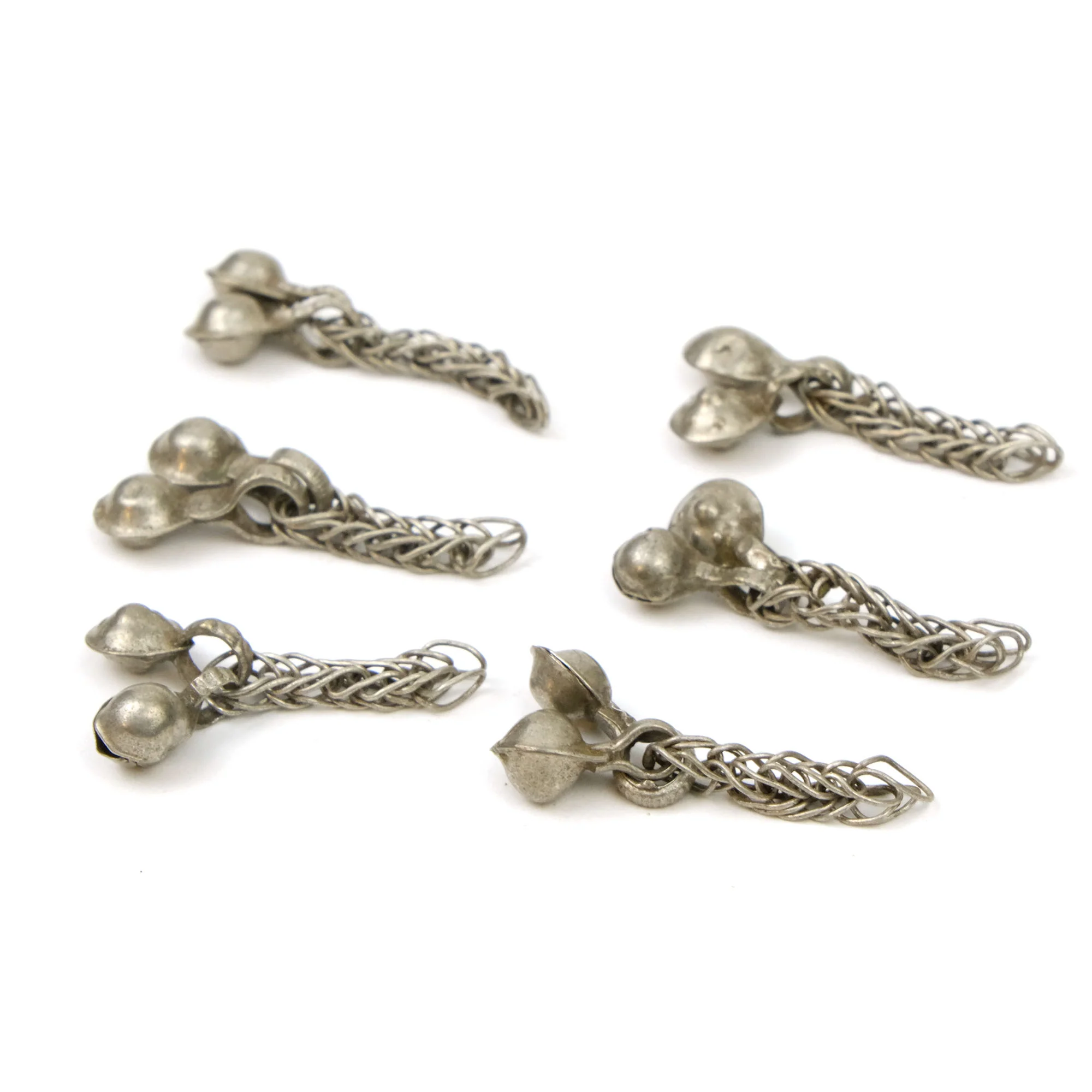 Afghan Tribal High Silver Content Heirloom Dowry Bead Chain Dangles - Image 2