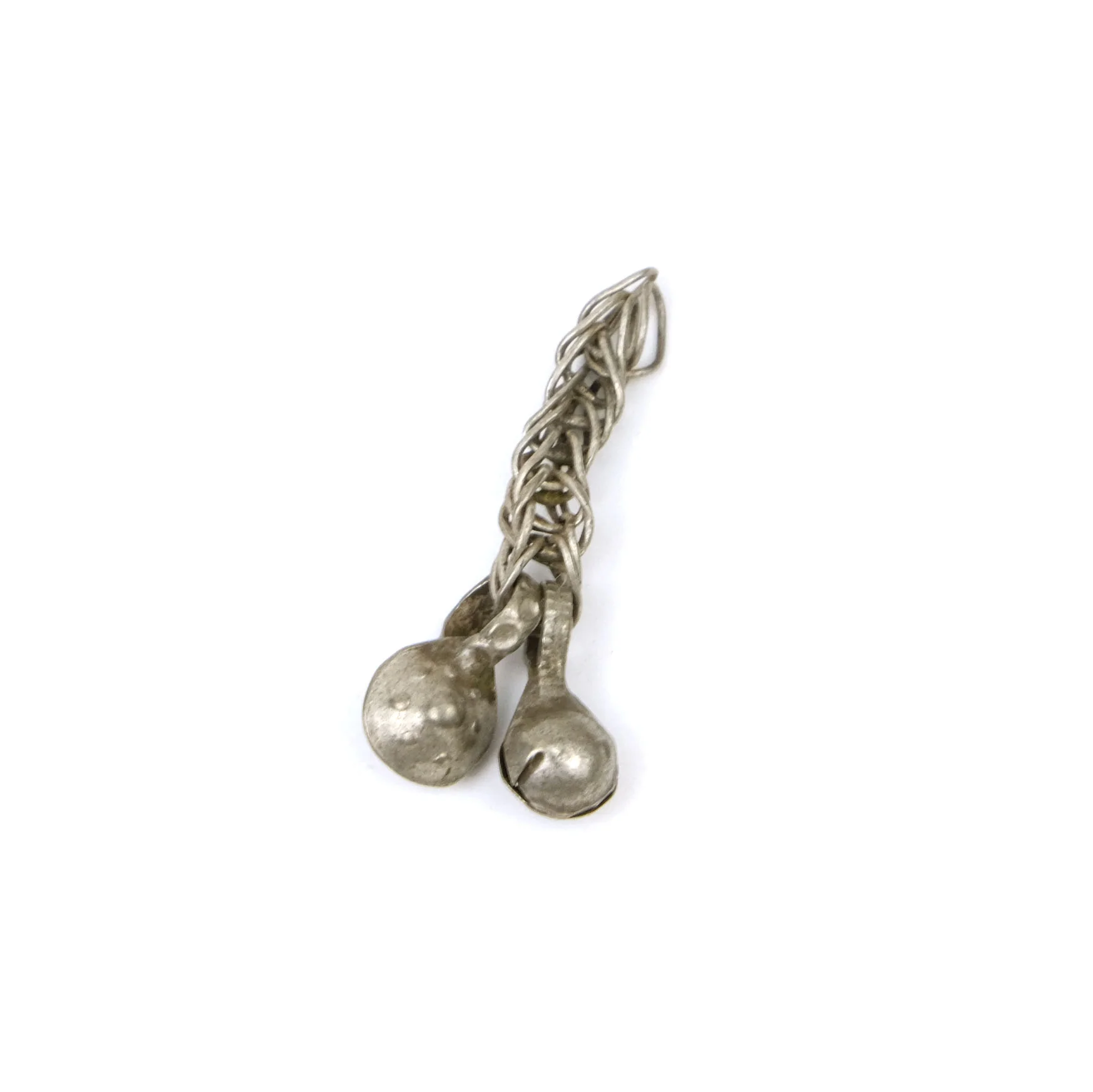 Afghan Tribal High Silver Content Heirloom Dowry Bead Chain Dangles - Image 3