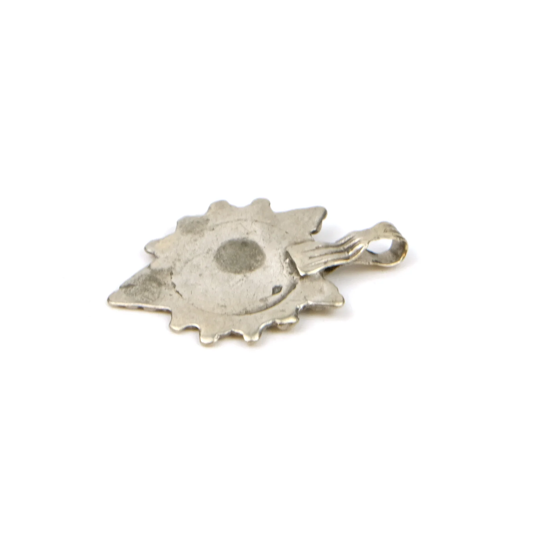 Afghan Tribal High Silver Content Heirloom Dowry Small Filigreed and Granulated Pendant - Image 2