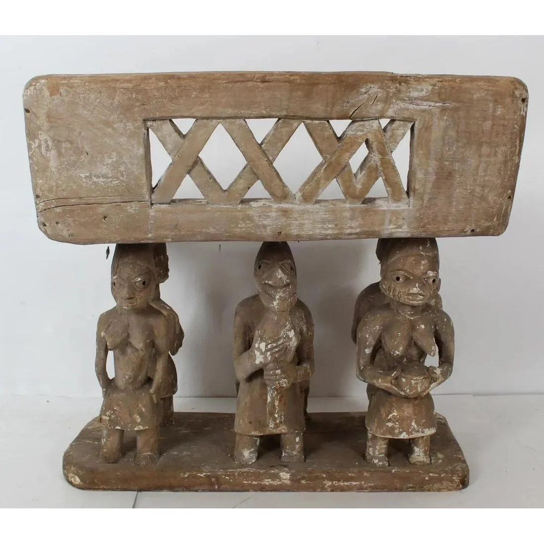 Makonde Carved 6-Figured Seat - Image 2