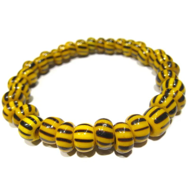 Czech Glass Trade Beads ca.1920 Stretch Bracelet - Image 3