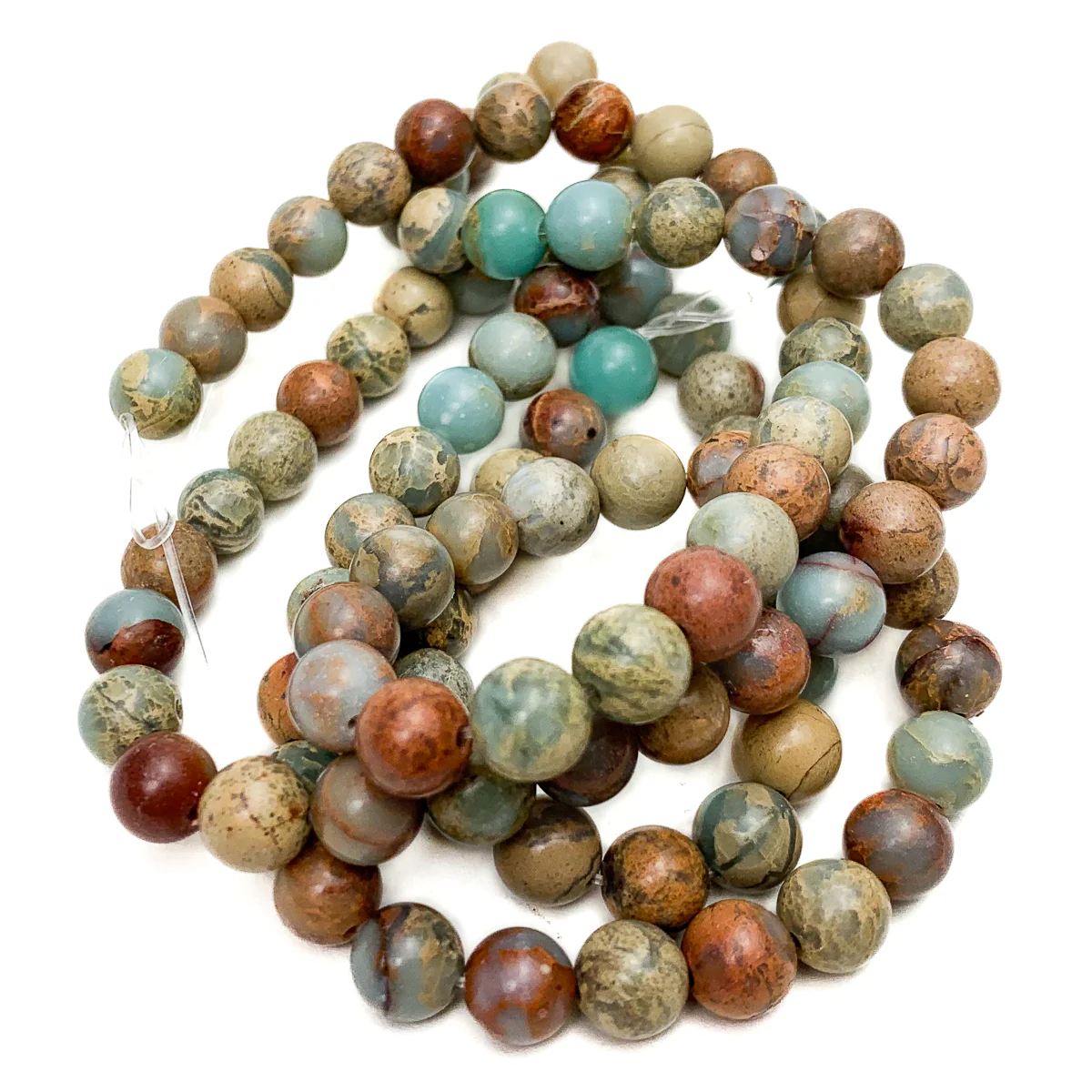 African Opal Smooth 8mm Rounds Strand - Image 3