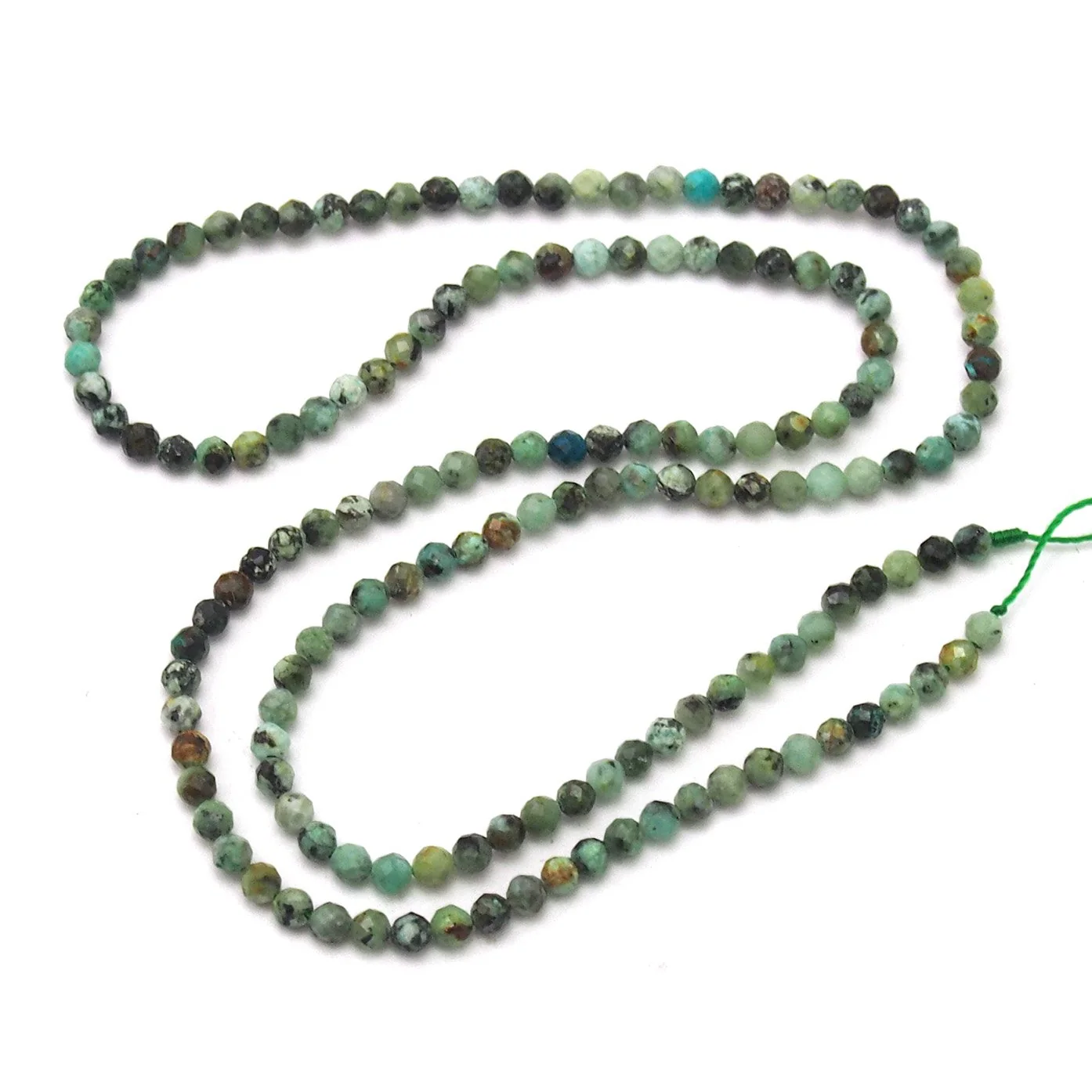 African Turquoise Faceted Rounds 2mm Strand - Image 2