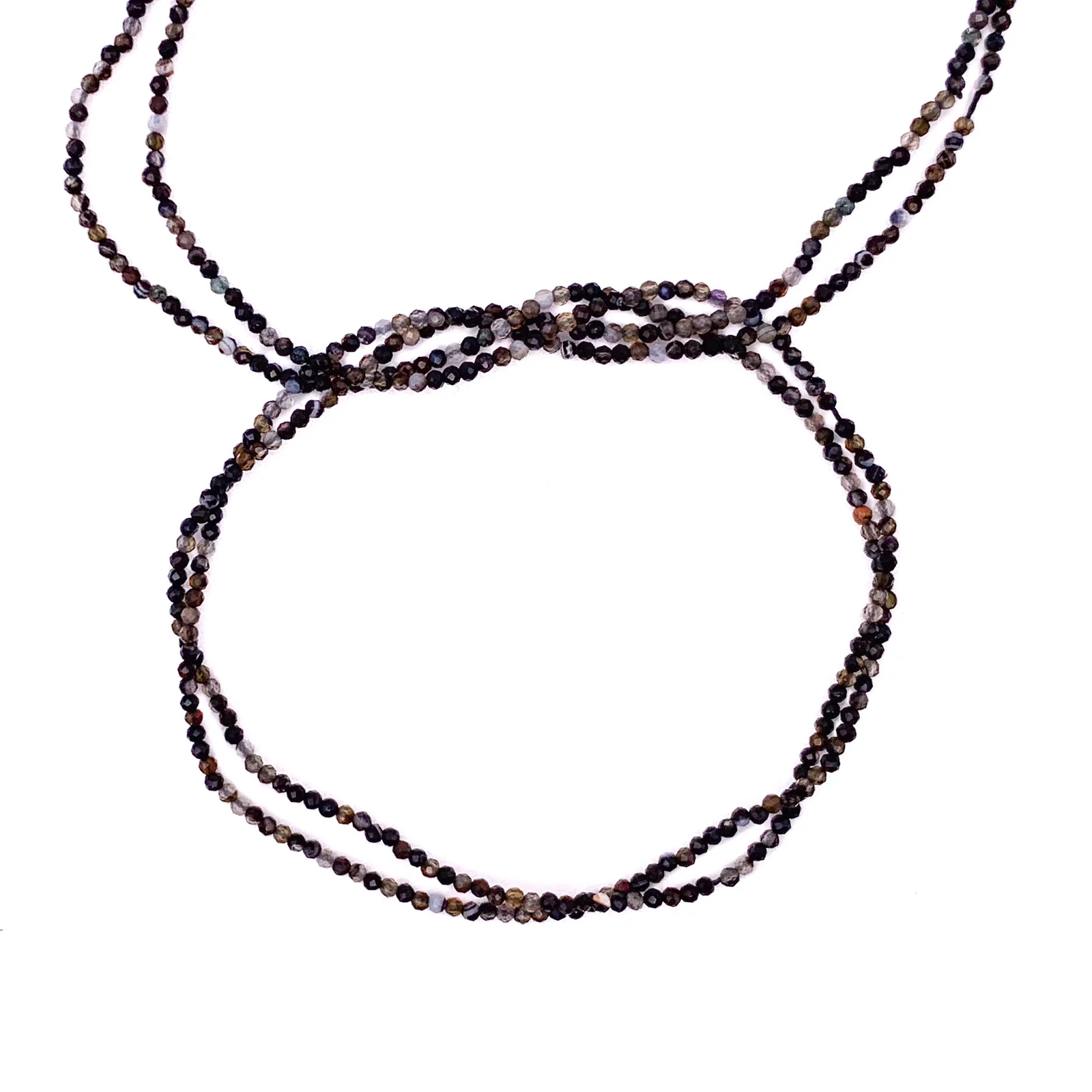 Agate Banded 2mm Faceted Rounds Bead Strand - Image 5