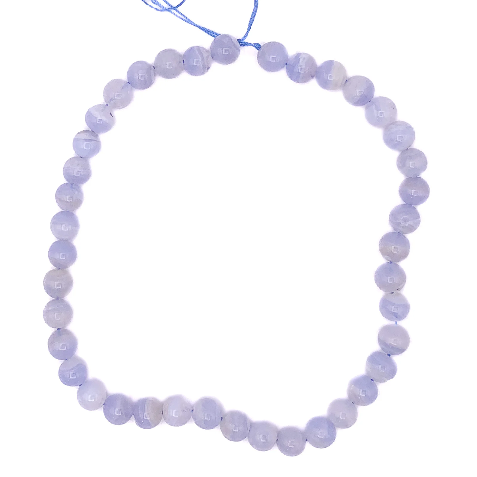 Agate Blue Lace 10mm Smooth Rounds Bead Strand - Image 8