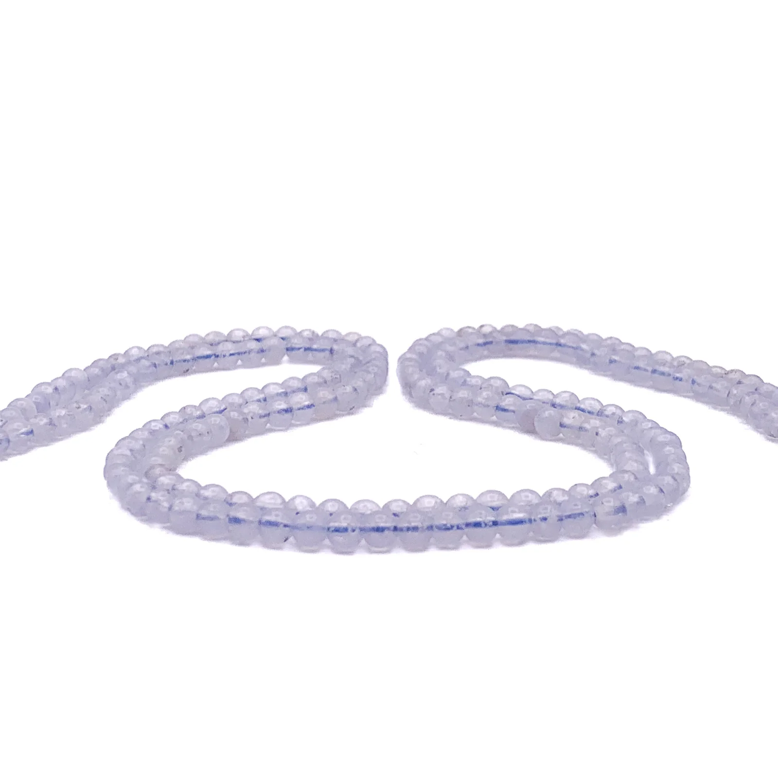 Agate Blue Lace 4mm Smooth Rounds Bead Strand - Image 6