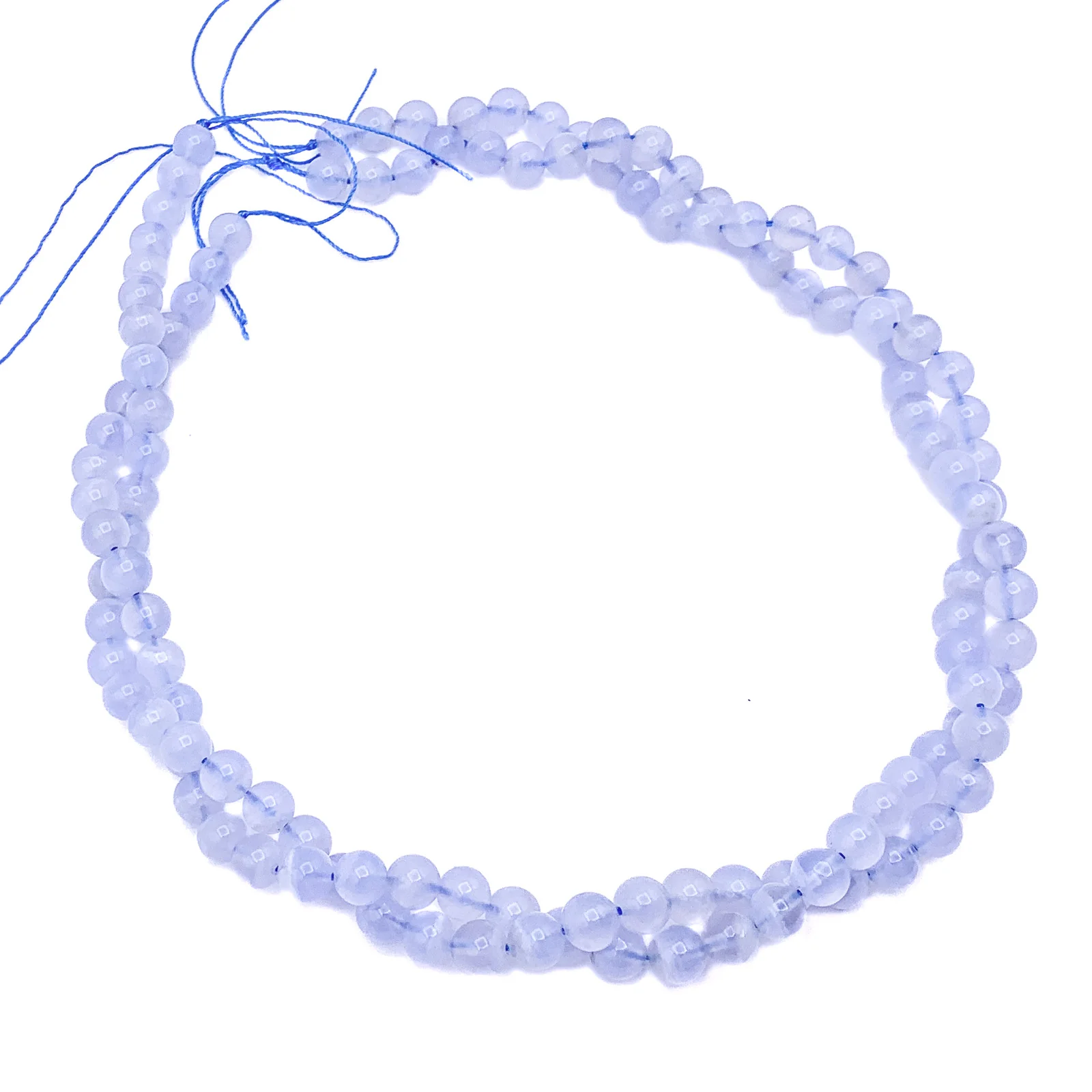 Agate Blue Lace AAA 6mm Smooth Rounds Bead Strand - Image 7
