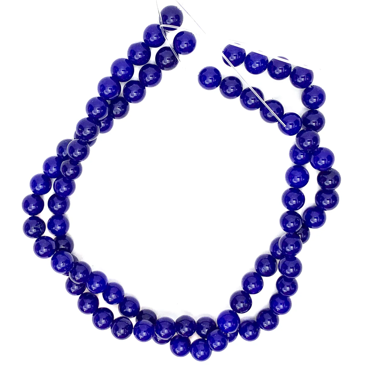 Dark Blue Agate 10mm Smooth Rounds Bead Strand - Image 5