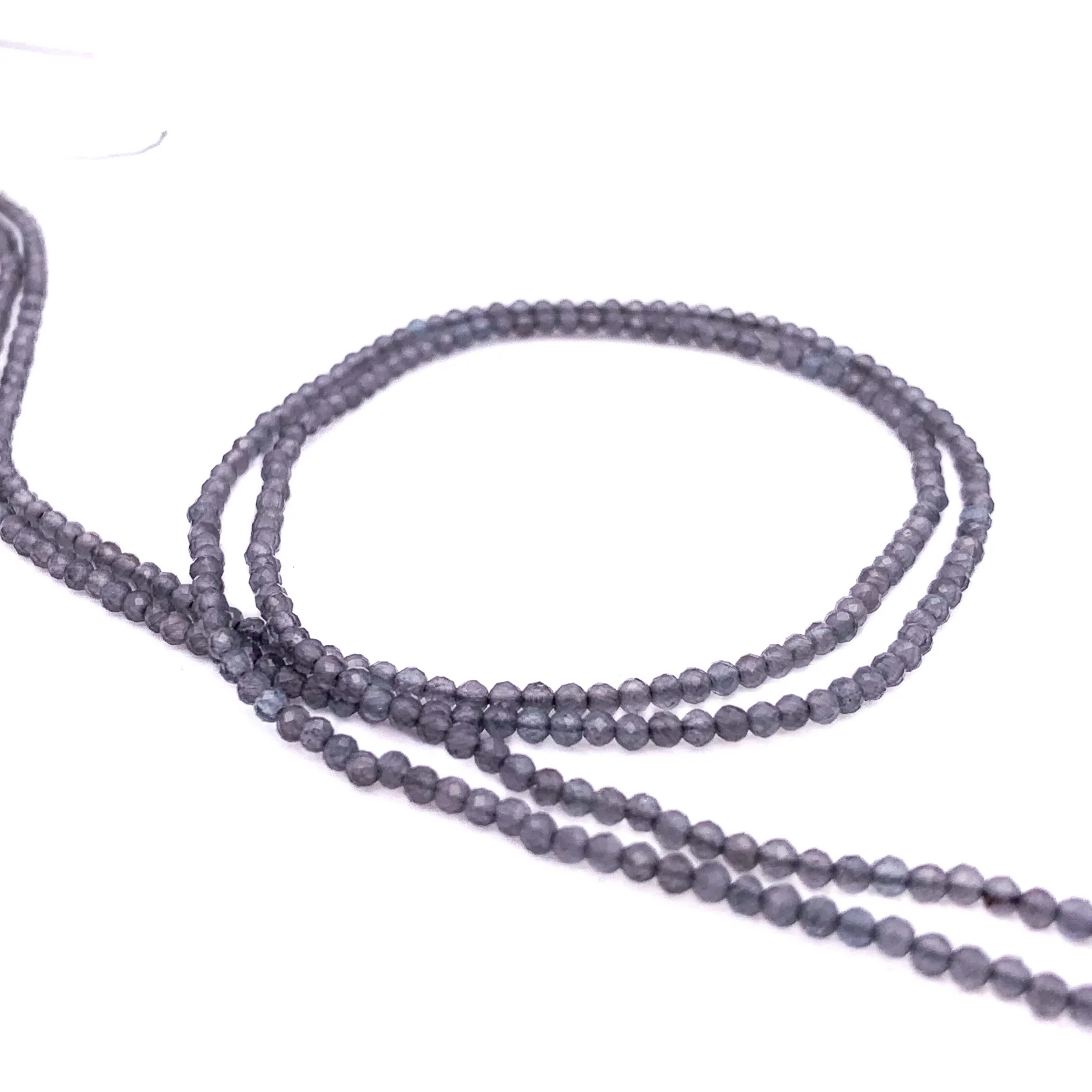 Agate Grey 2mm Faceted Rounds Bead Strand - Image 5