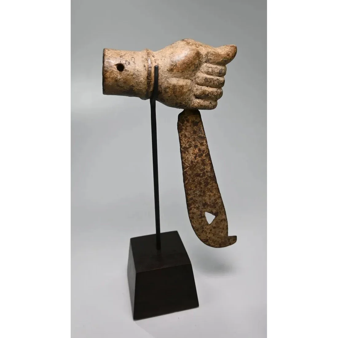 Akan Hand & Sword Powerful Shrine Object, Ghana - Image 5
