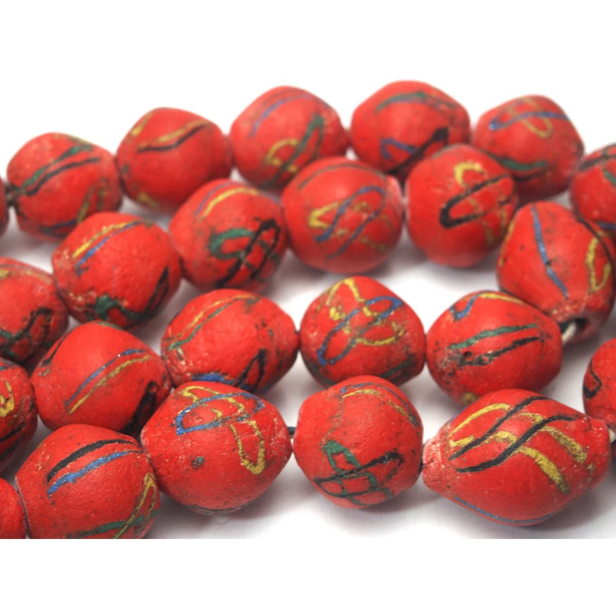 Akoso Rare Red Heirloom Powder Glass Bead Necklaces & Beads from Ghana - Image 3