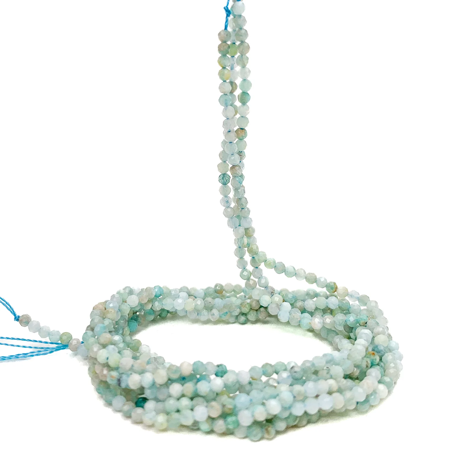 Amazonite 2mm Faceted Rounds Bead Strand - Image 5
