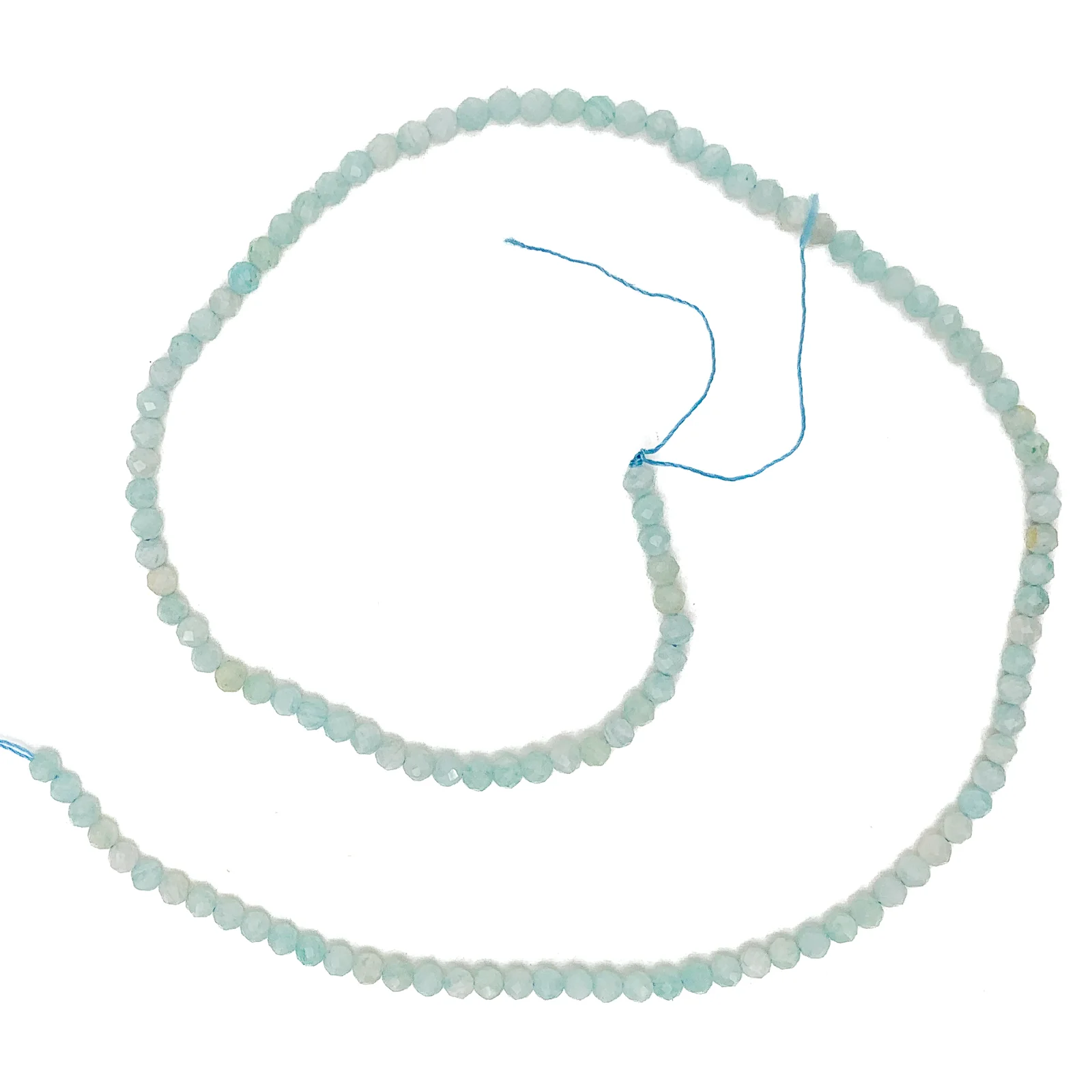 Amazonite 3.5mm Faceted Rounds Bead Strand - Image 2