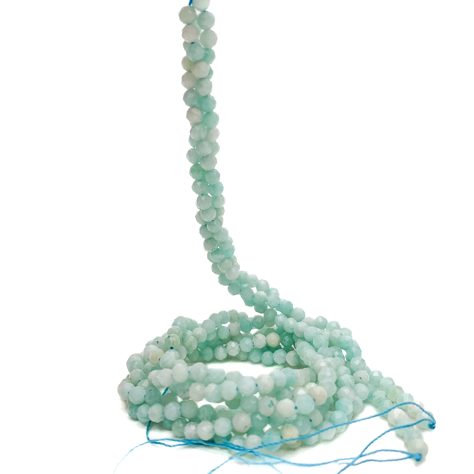Amazonite 3.5mm Faceted Rounds Bead Strand - Image 3