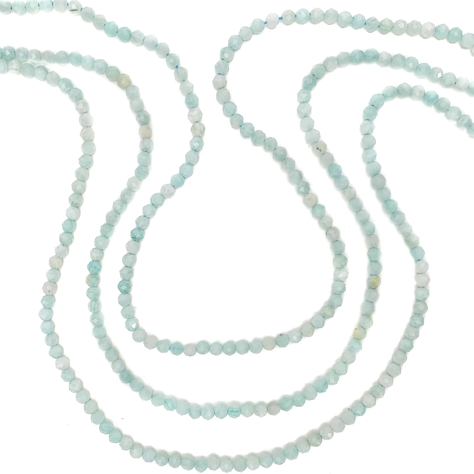 Amazonite 3.5mm Faceted Rounds Bead Strand - Image 4