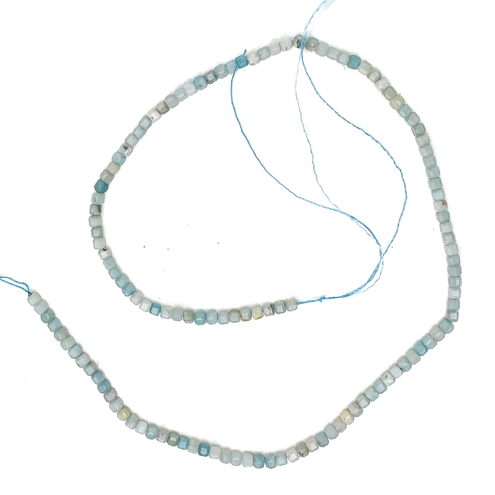 Amazonite 3mm Faceted Cubes Bead Strand - Image 2