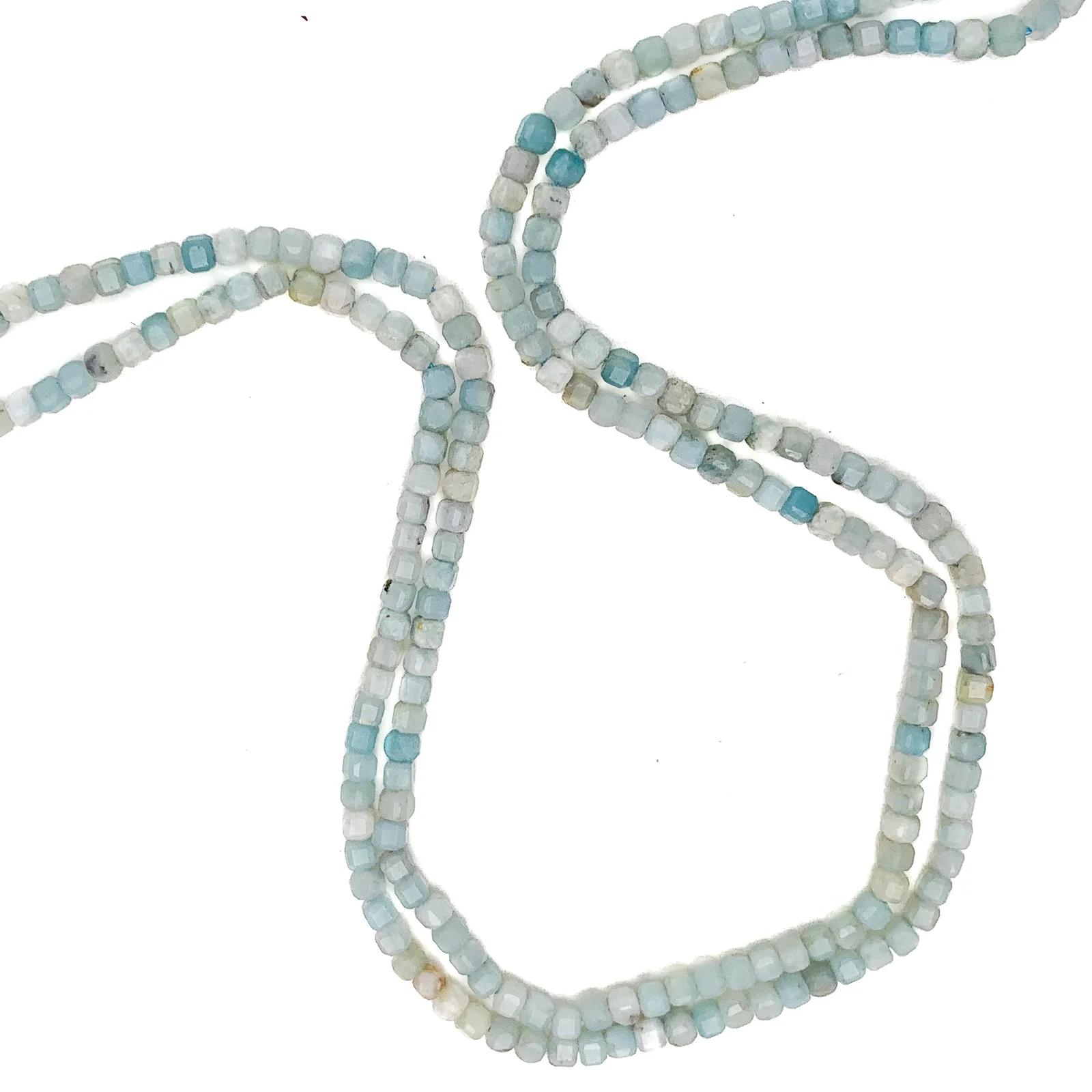 Amazonite 3mm Faceted Cubes Bead Strand - Image 3