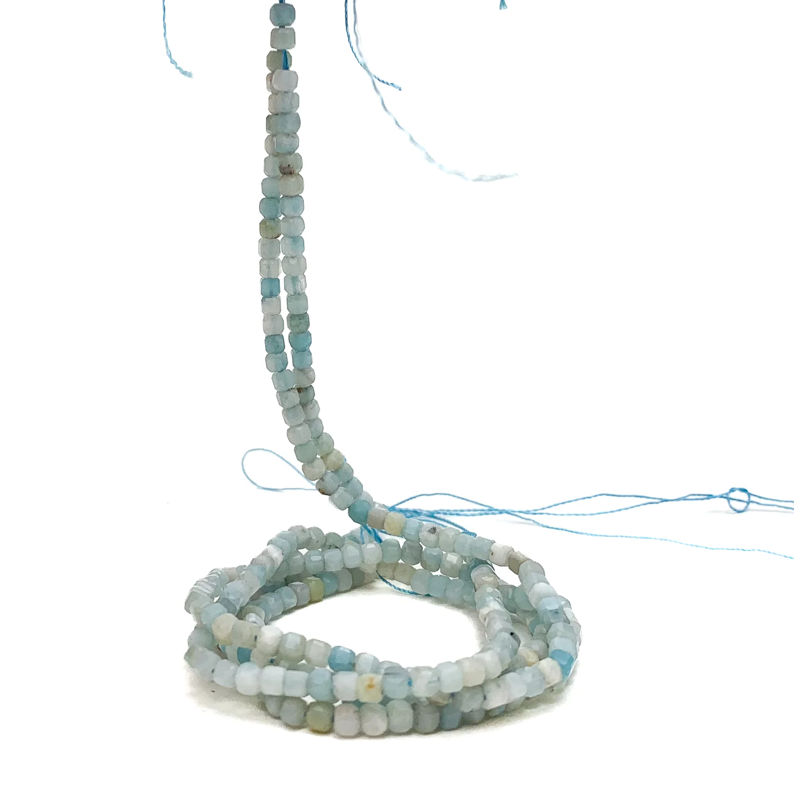 Amazonite 3mm Faceted Cubes Bead Strand - Image 5