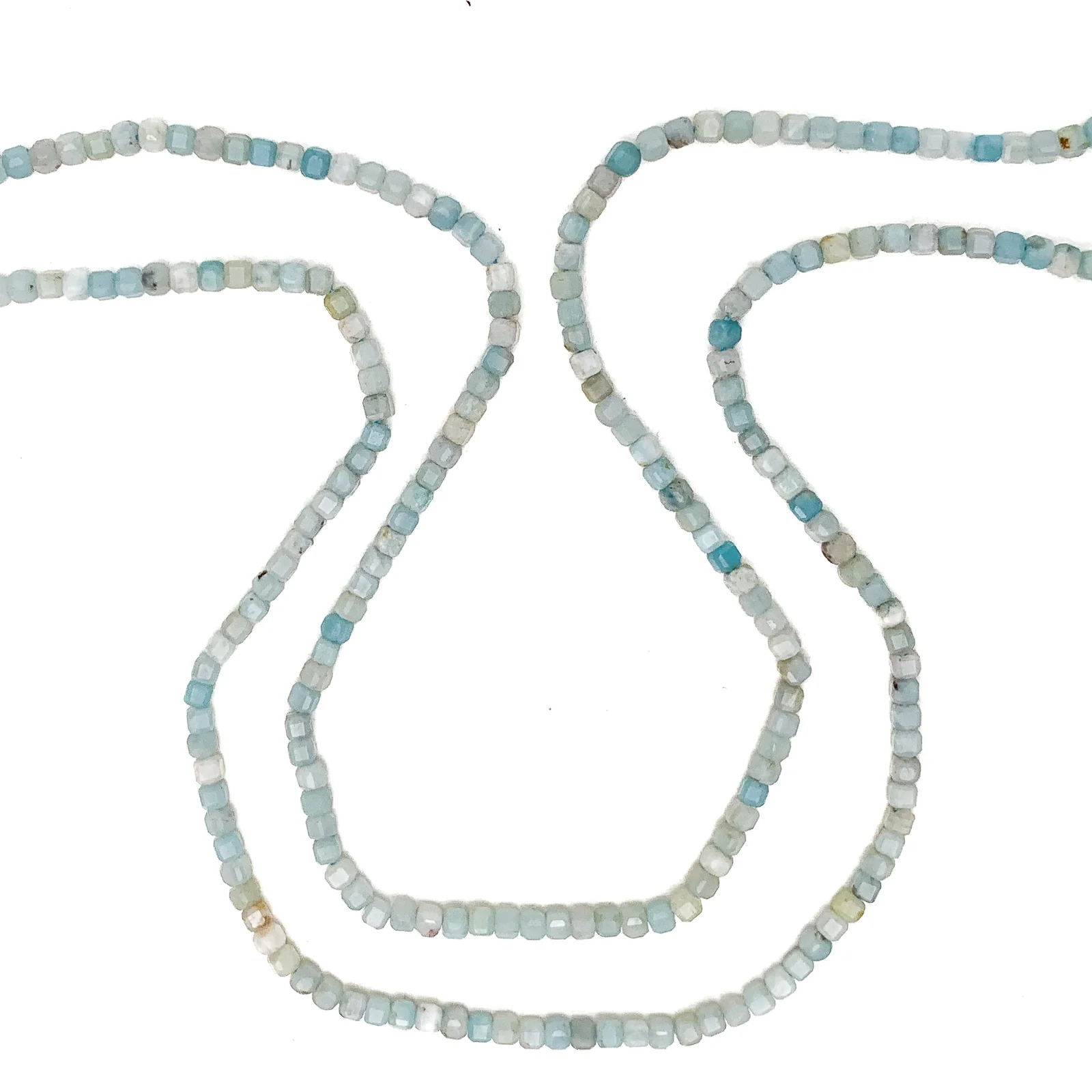 Amazonite 3mm Faceted Cubes Bead Strand - Image 6