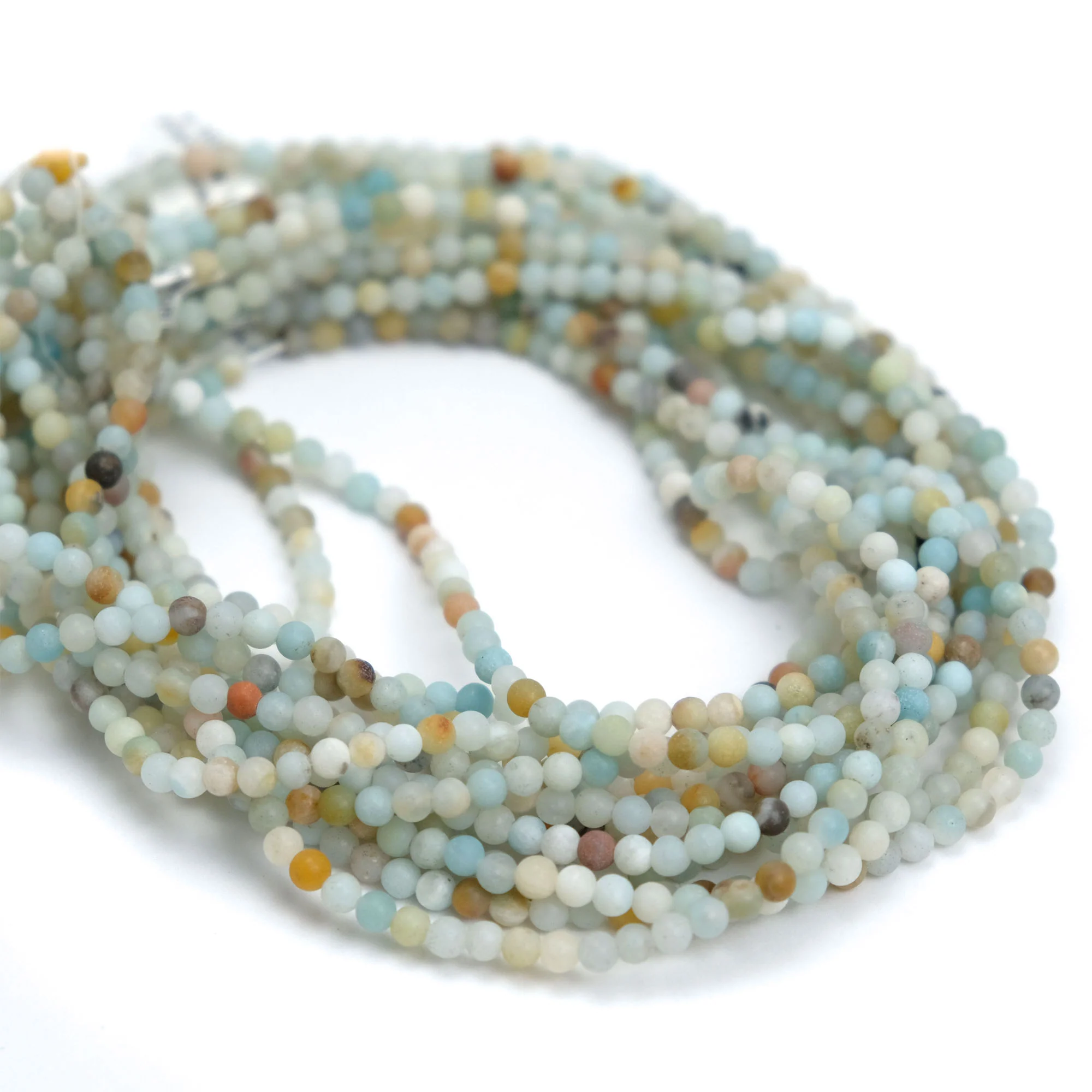 Amazonite 4mm Smooth Rounds, Matte - Image 3