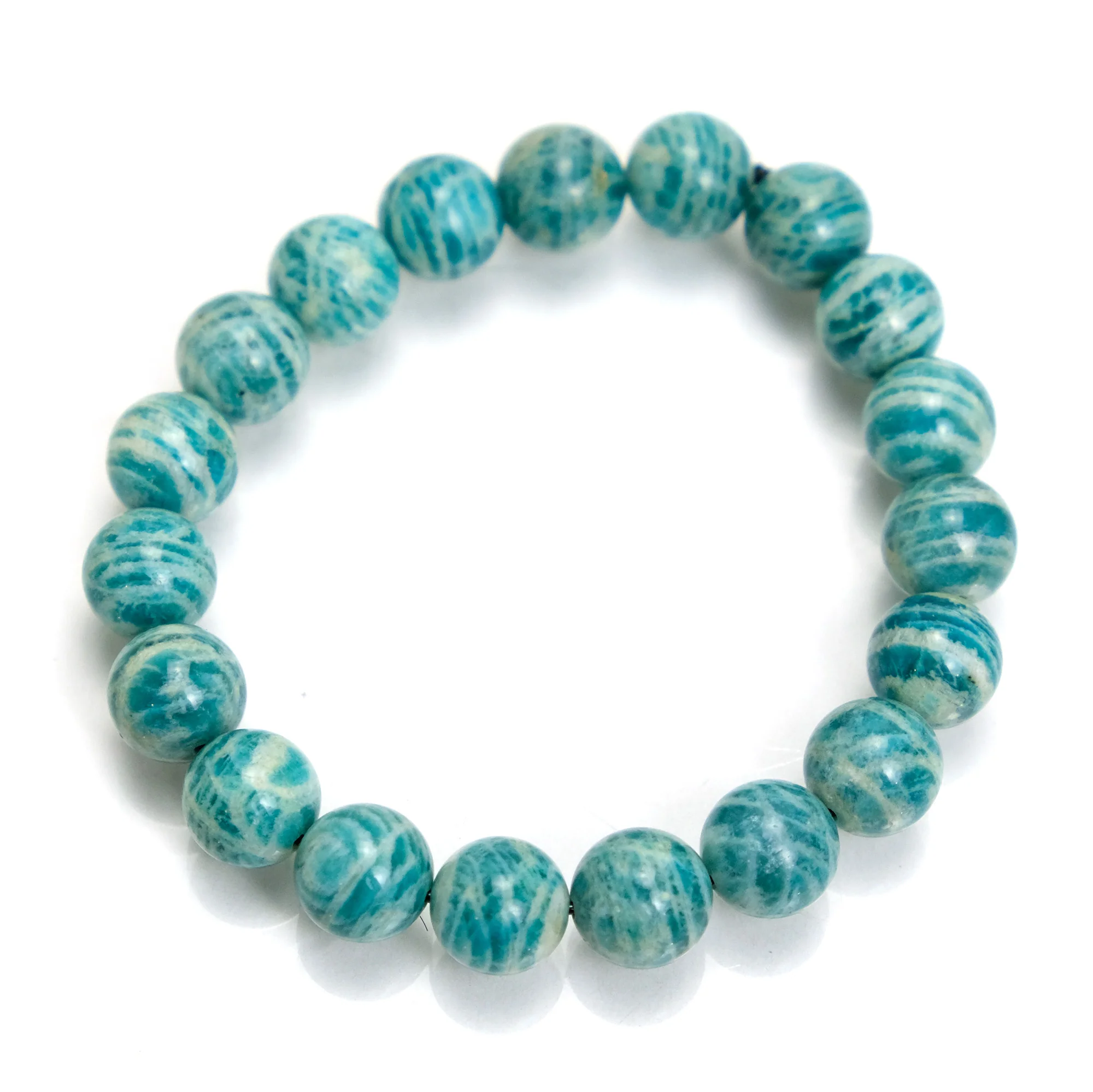 Amazonite 10mm Stretch Bracelet - Image 4