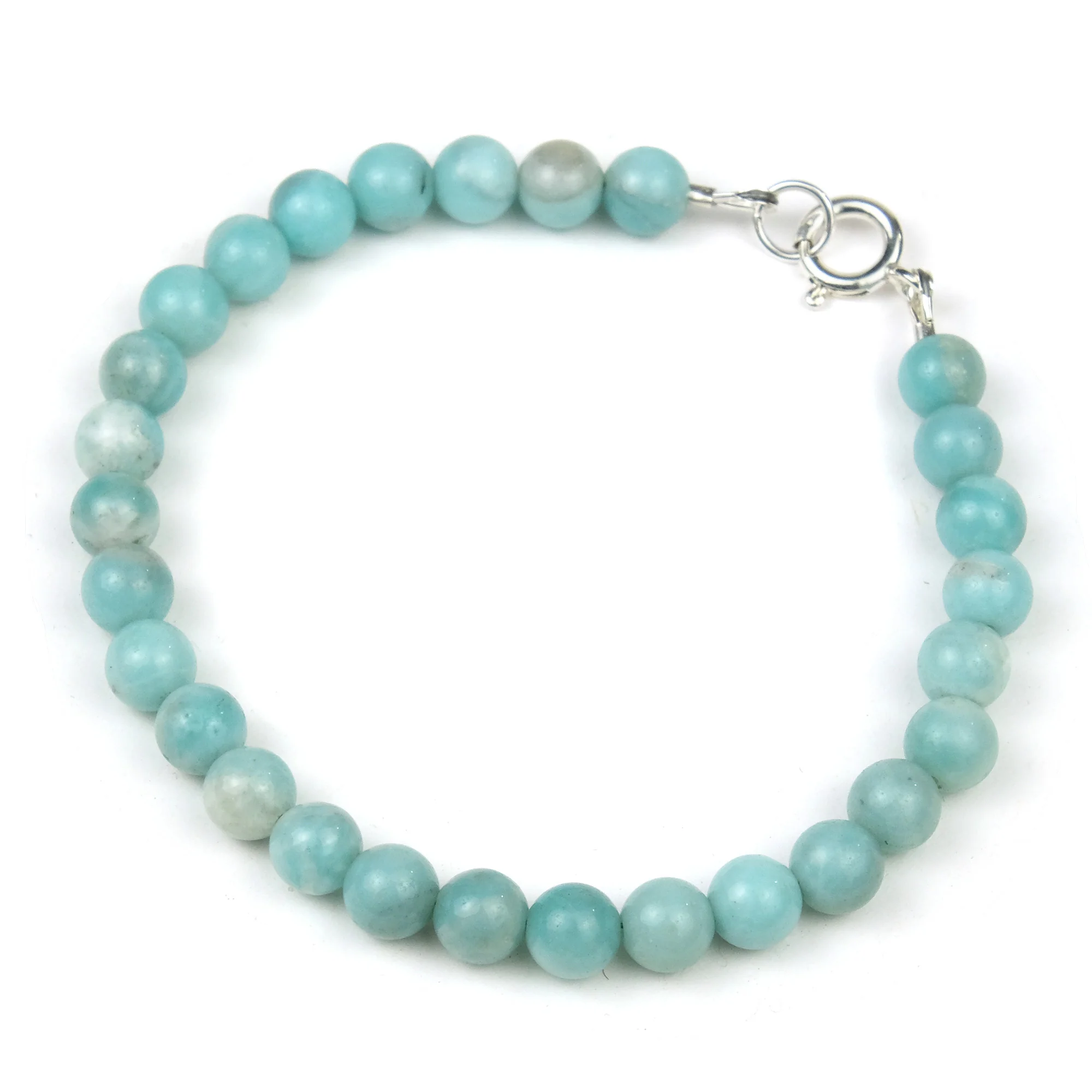 Amazonite Bracelet with Sterling Silver Spring Clasp - Image 2