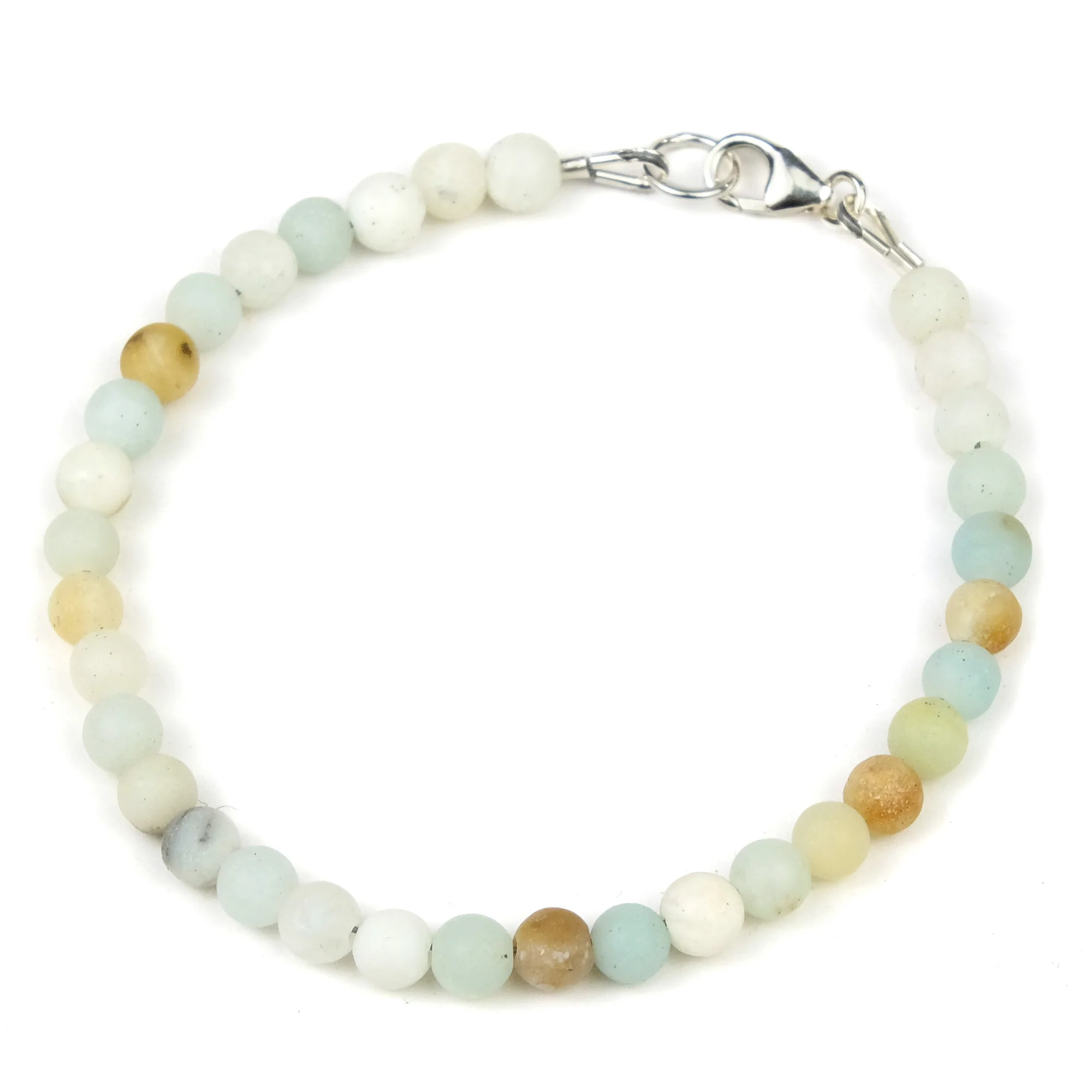 Amazonite Bracelet with Sterling Silver Trigger Clasp - Image 2