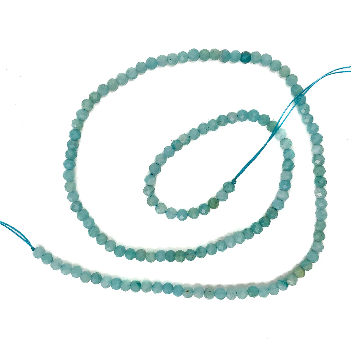 Amazonite Siberian 3mm Facet Rounds - Image 2