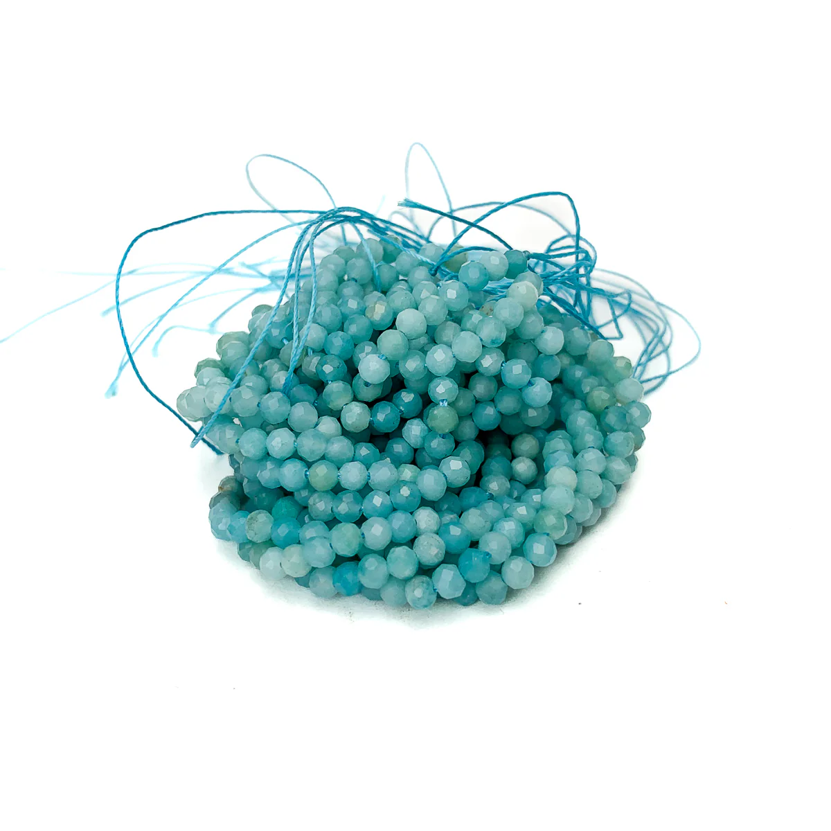Amazonite Siberian 3mm Facet Rounds - Image 3