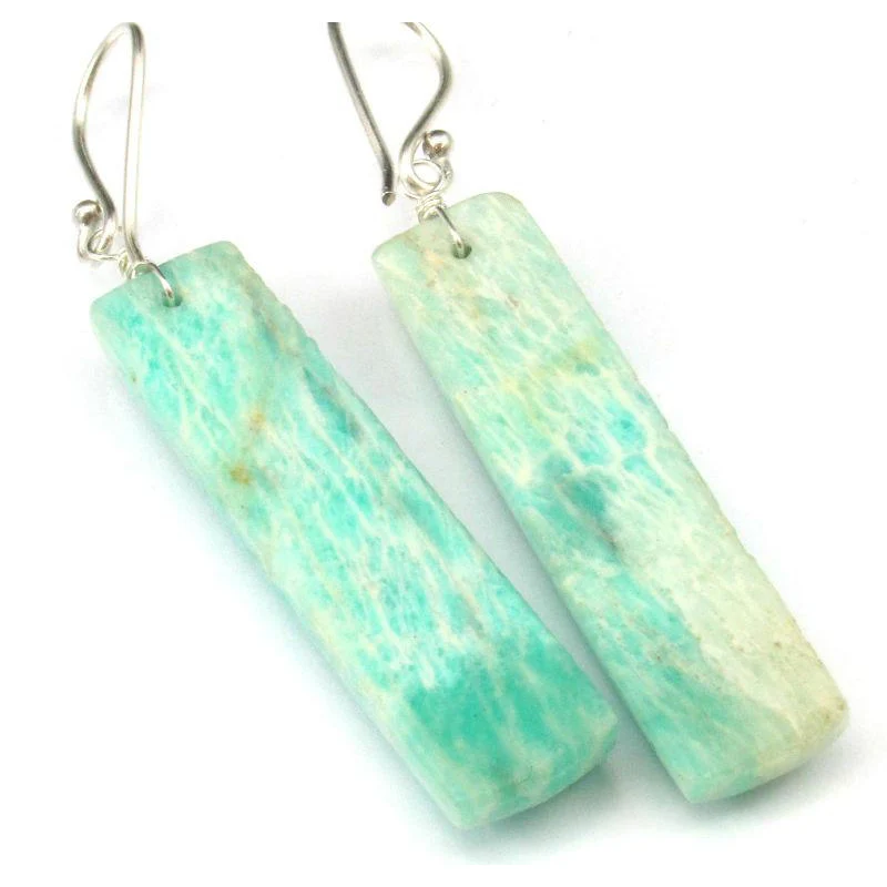 Amazonite Earrings with Sterling Silver French Ear Wires - Image 3