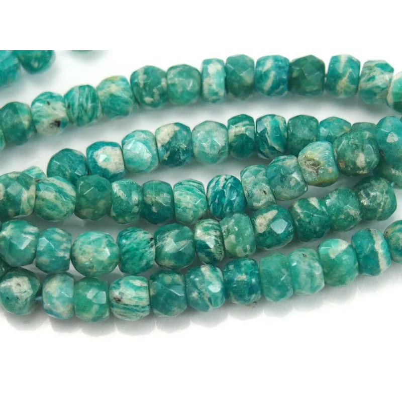 Amazonite Faceted Rondelles 6mm Strand - Image 3