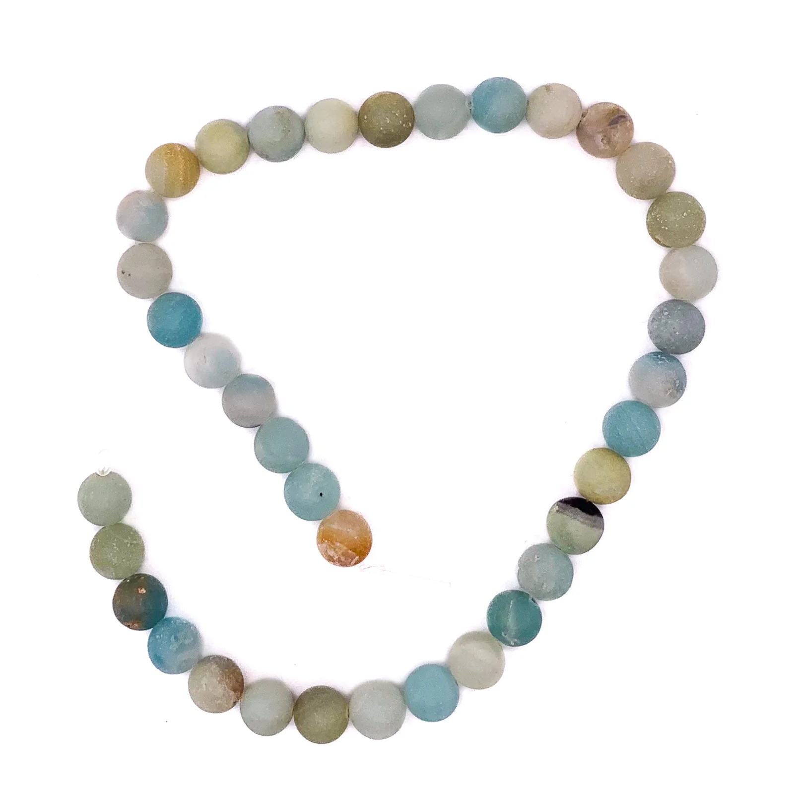 Amazonite Matte 10mm Smooth Rounds Bead Strand - Image 2