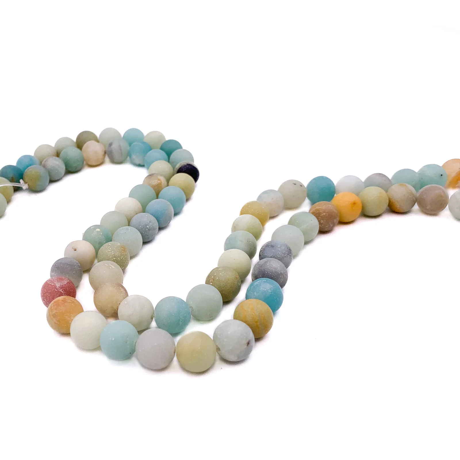 Amazonite Matte 10mm Smooth Rounds Bead Strand - Image 4