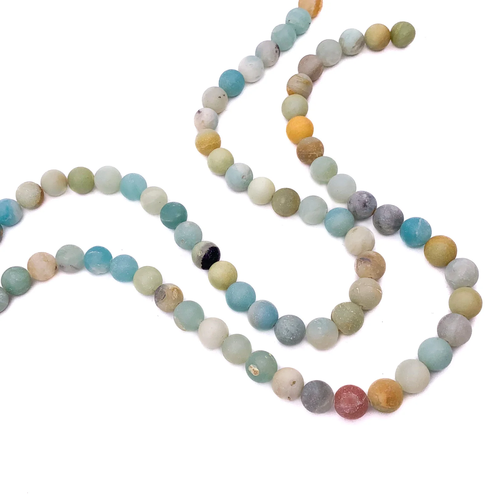 Amazonite Matte 10mm Smooth Rounds Bead Strand - Image 5