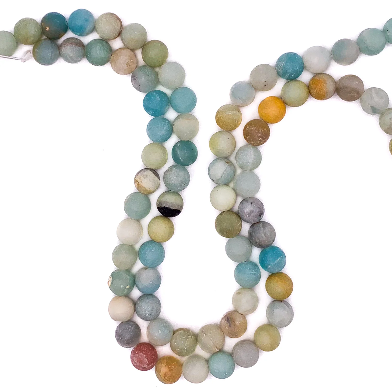 Amazonite Matte 10mm Smooth Rounds Bead Strand - Image 6