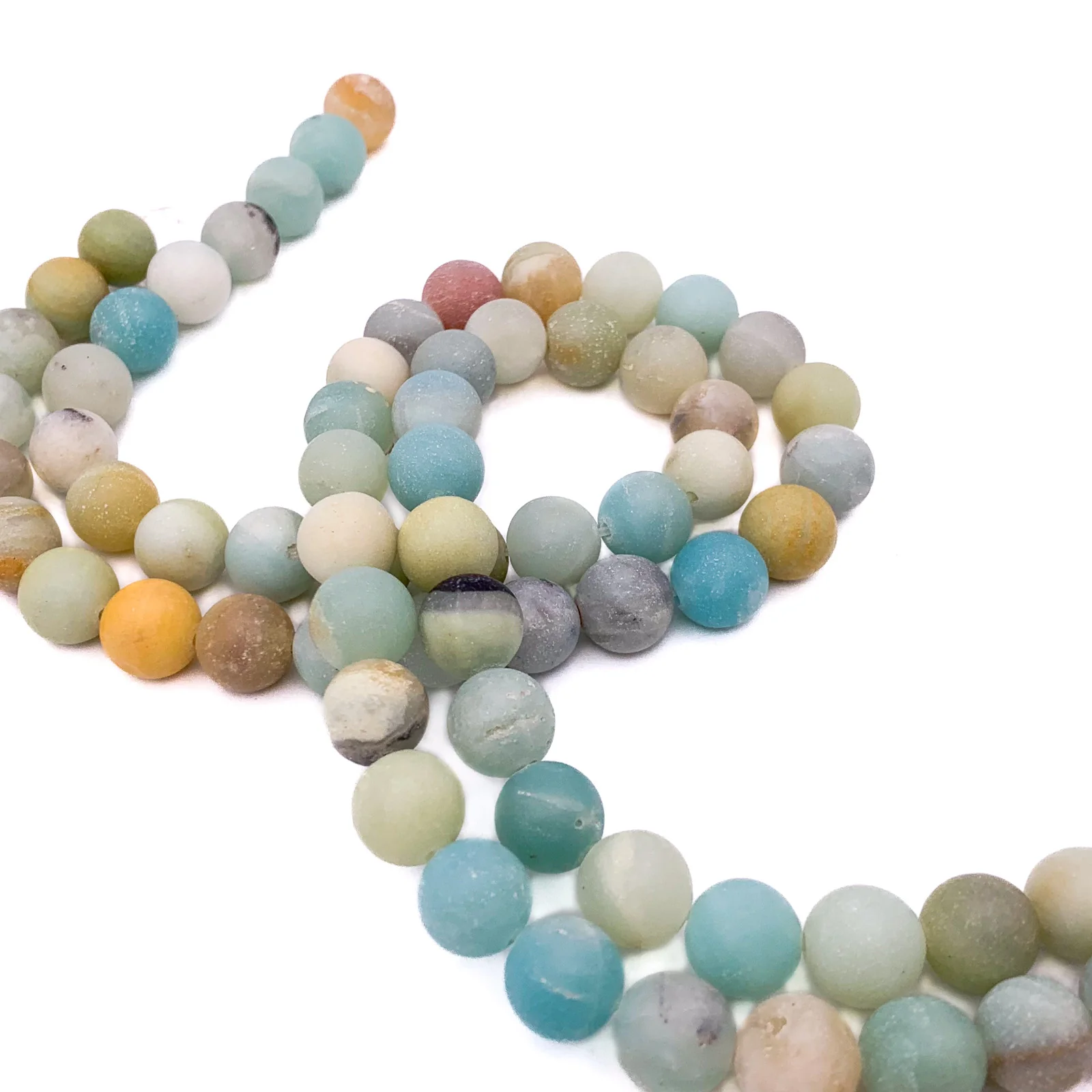 Amazonite Matte 10mm Smooth Rounds Bead Strand - Image 7